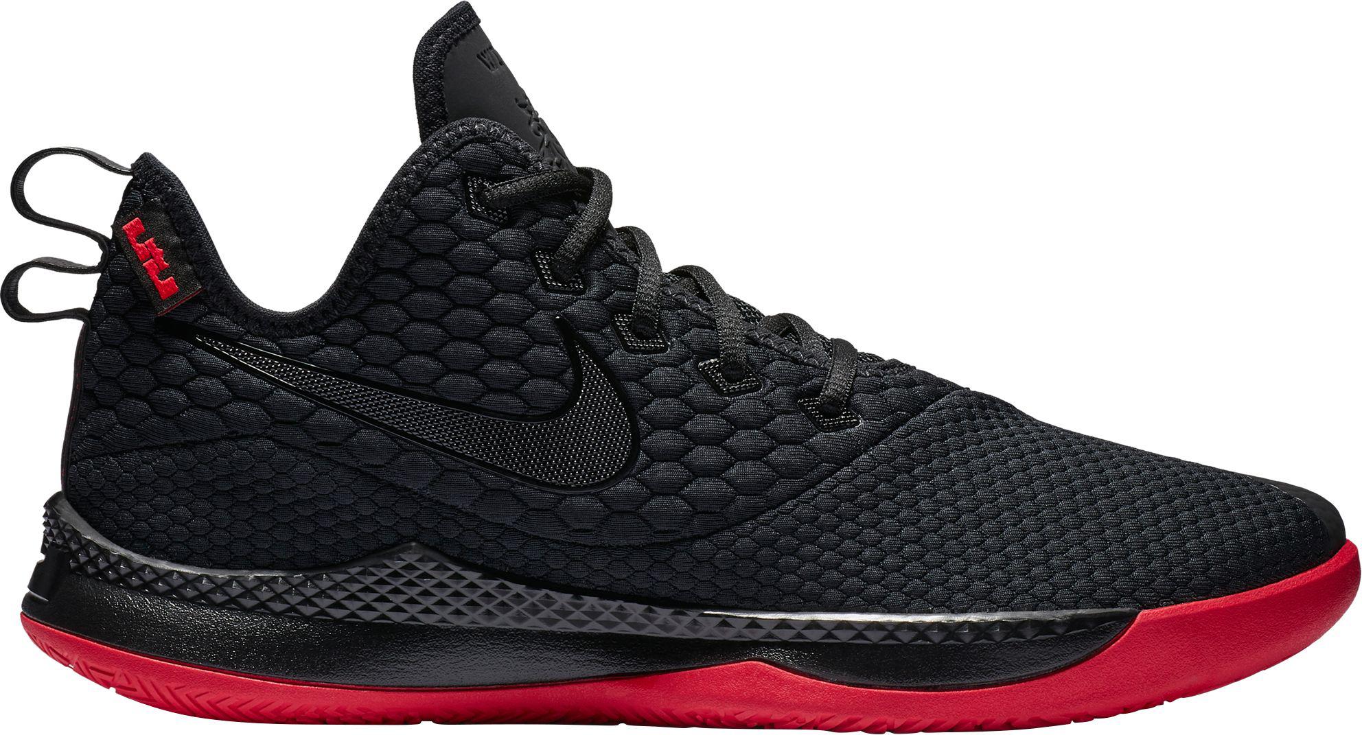 Nike Lebron Witness Iii Basketball Shoes in Black/Red (Black) for Men | Lyst