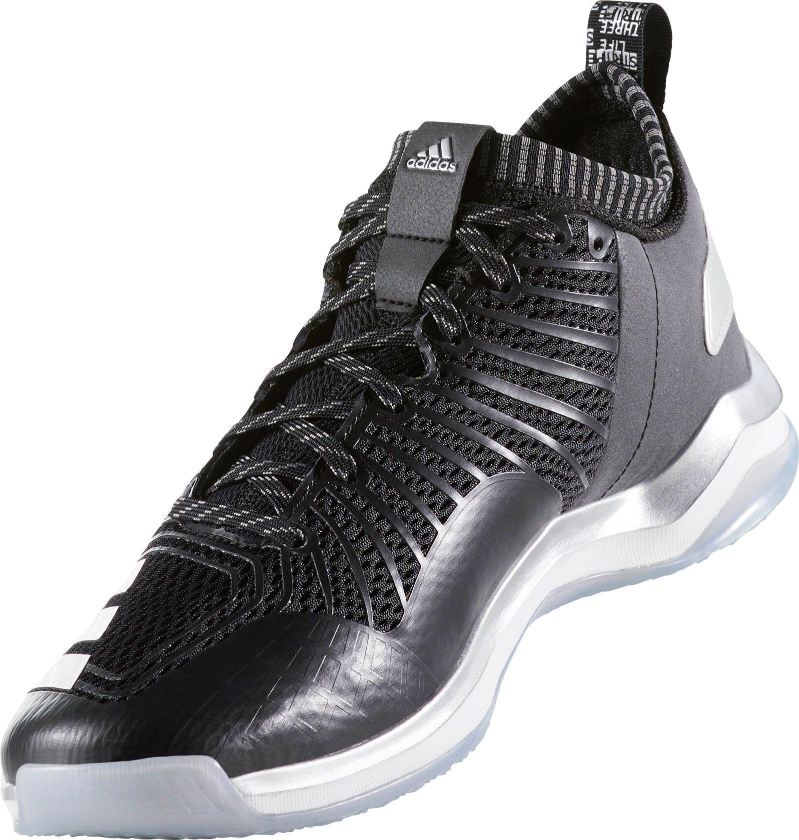 adidas Synthetic Icon Baseball Turf Shoes in Black/White