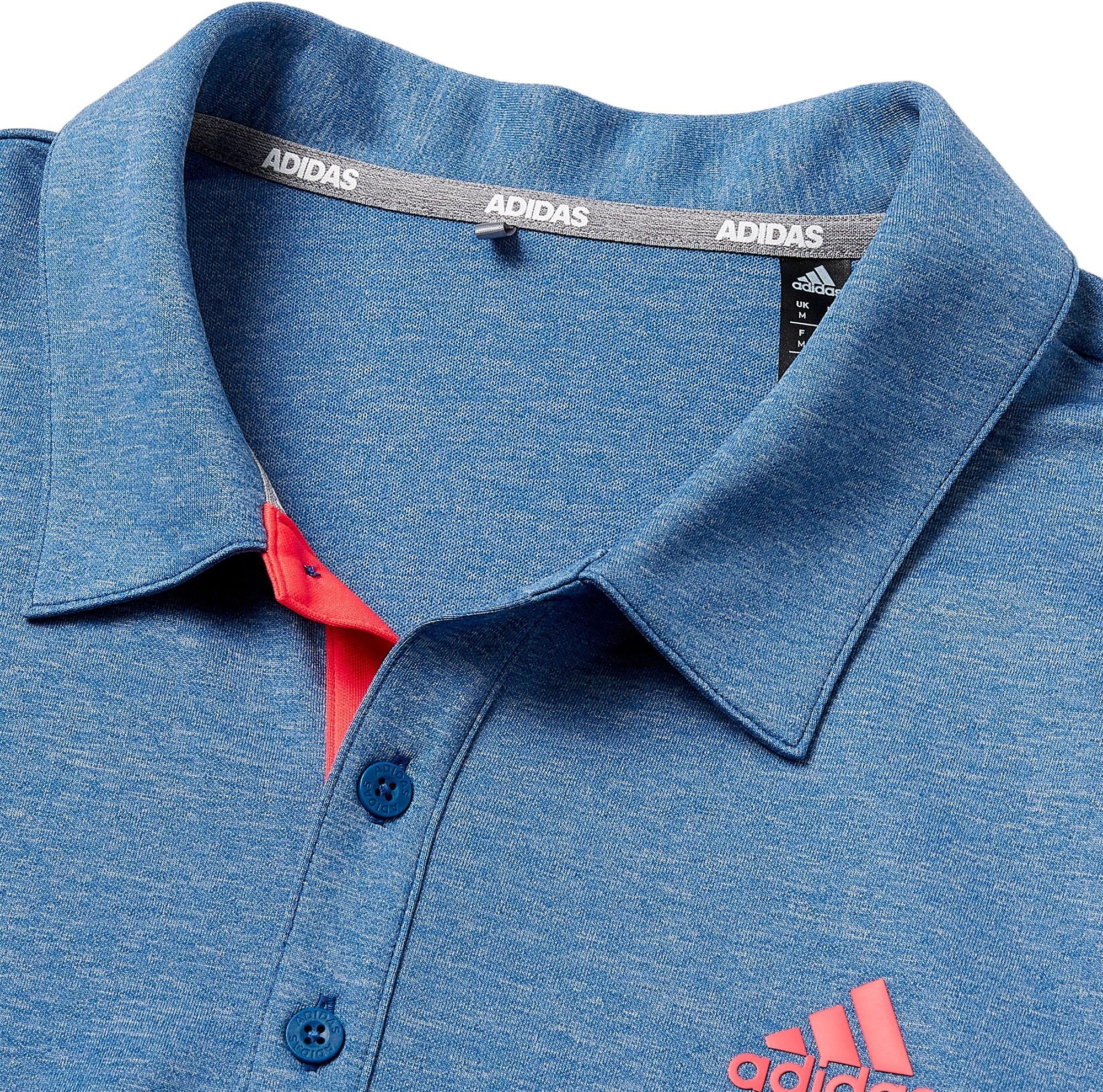 adidas men's drive novelty heather golf polo