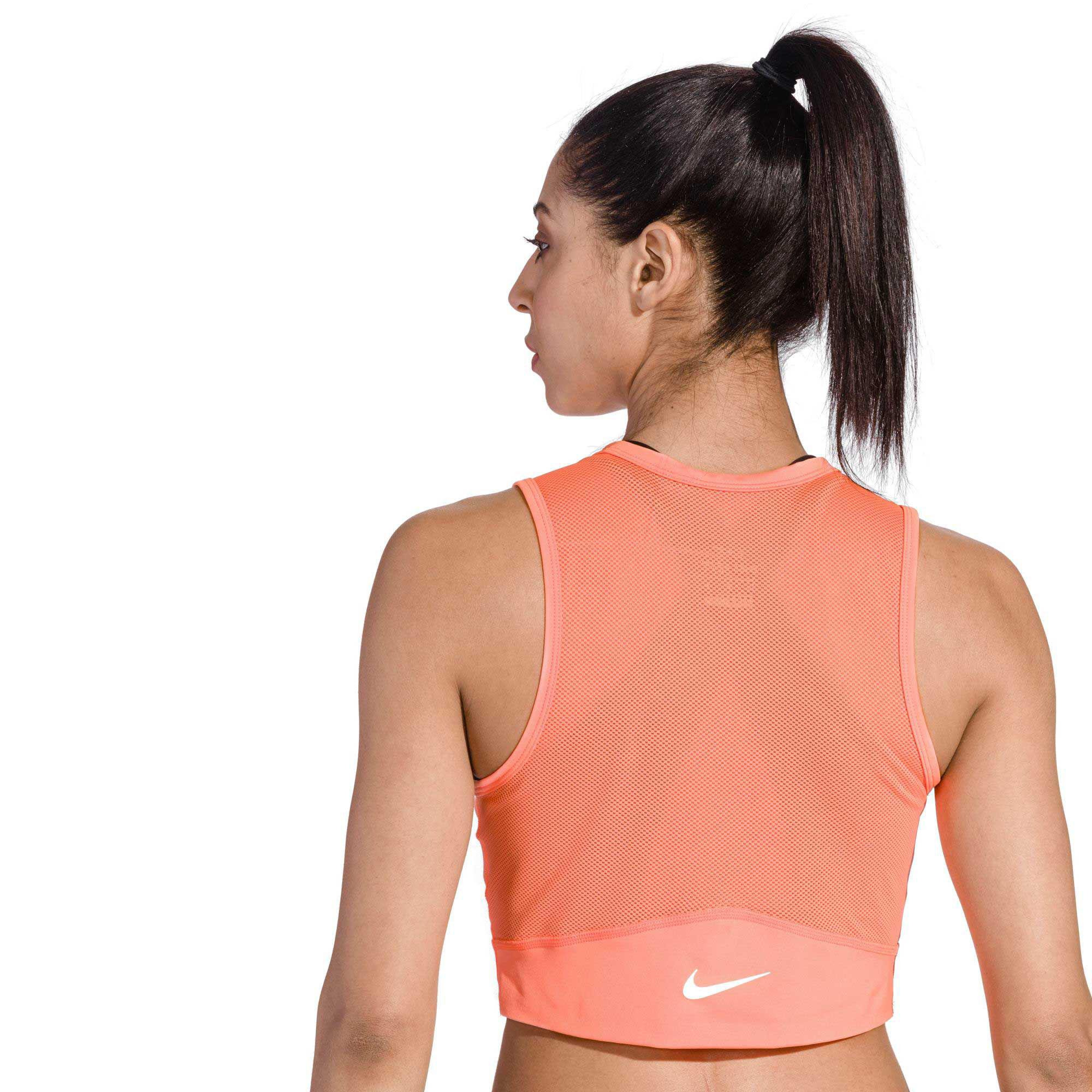 nike women's miler running crop tank top
