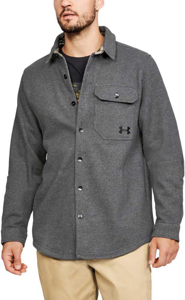 Lyst Under Armour Uckshot Button Up Fleece Jacket in Gray for Men
