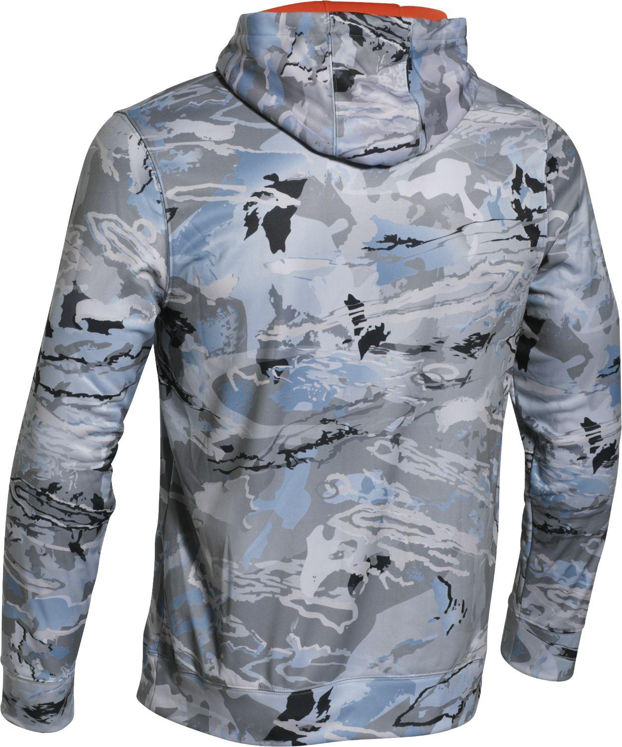Under Armour Fleece Storm Camo Big Logo Hoodie in Blue for