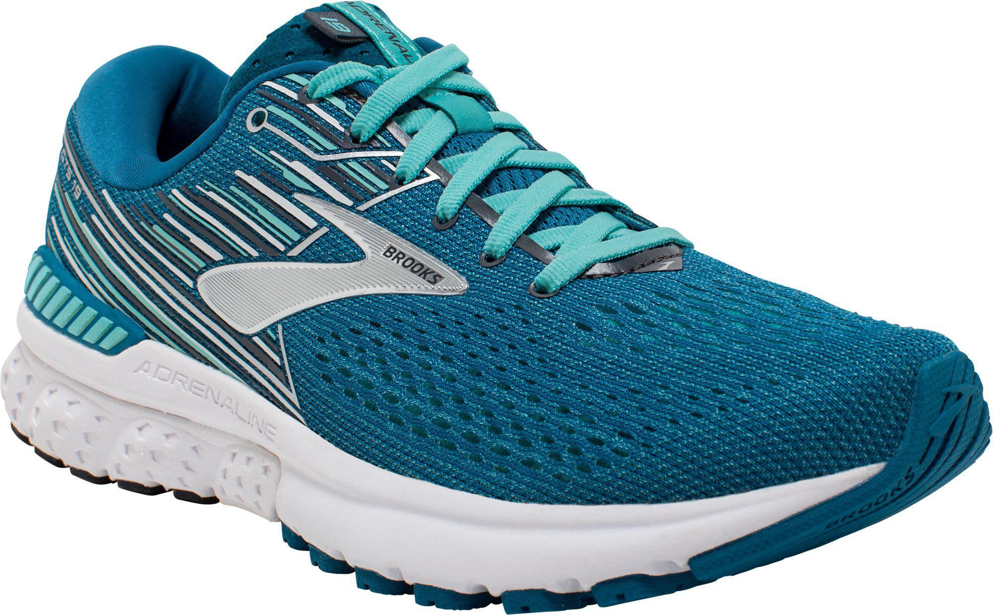brooks teal running shoes