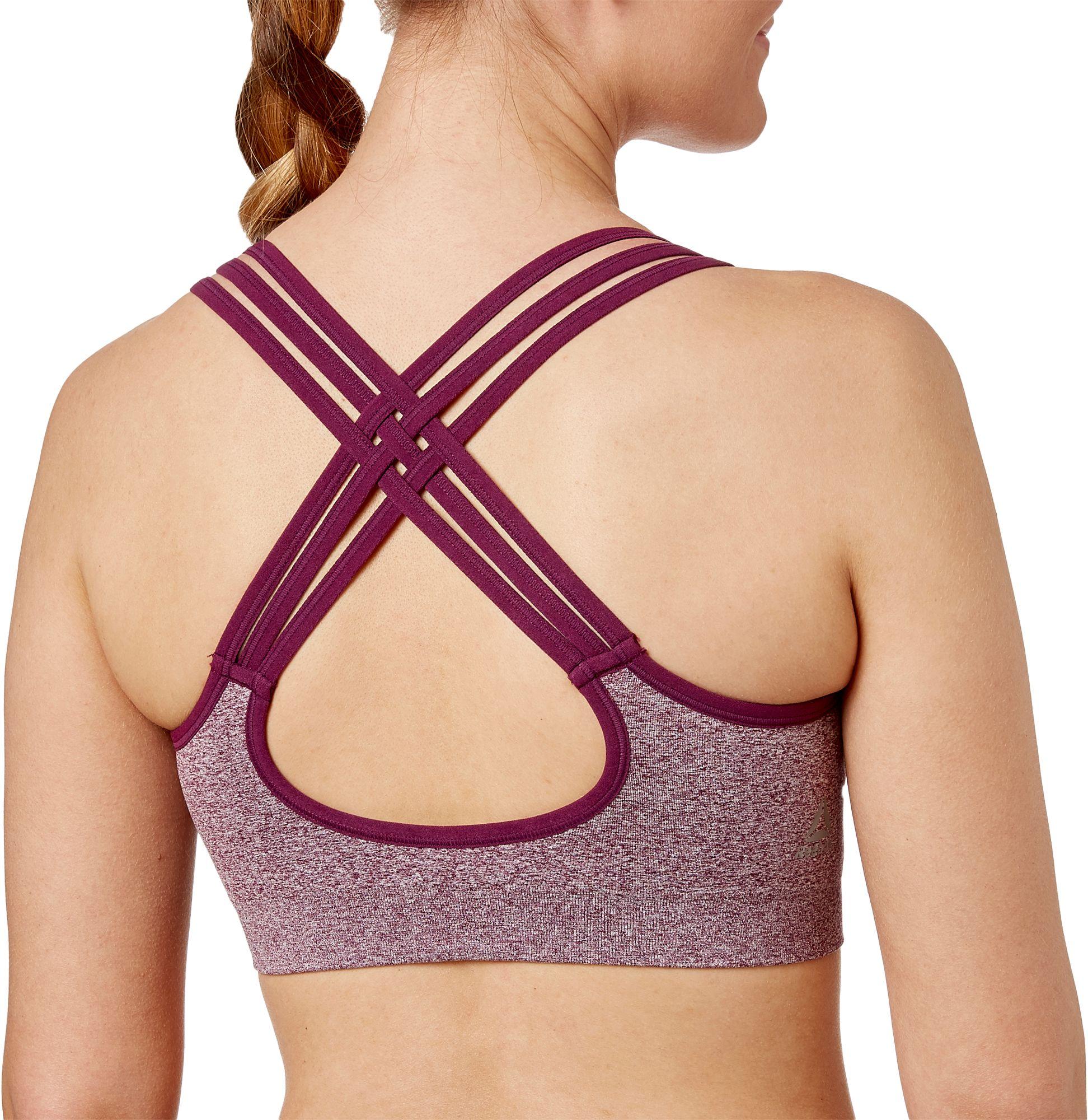 reebok women's seamless front interest sports bra