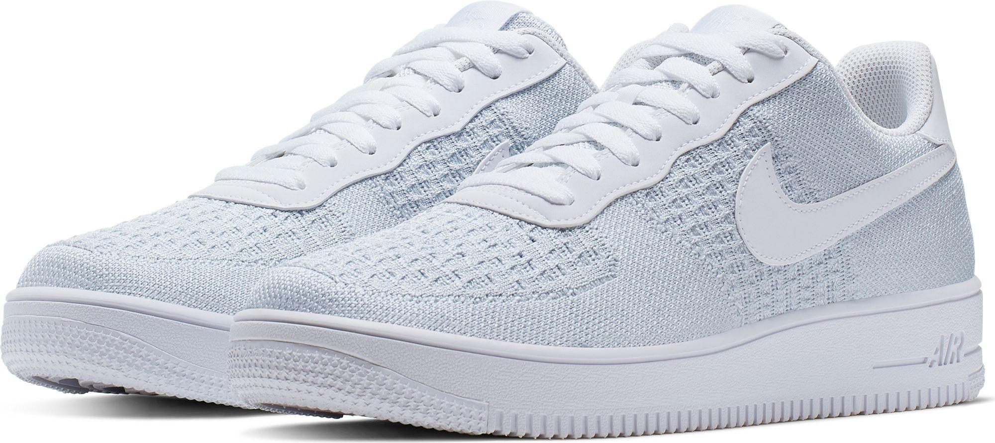 Nike Rubber Air Force 1 Flyknit 2.0 in White/Platinum (White) for 
