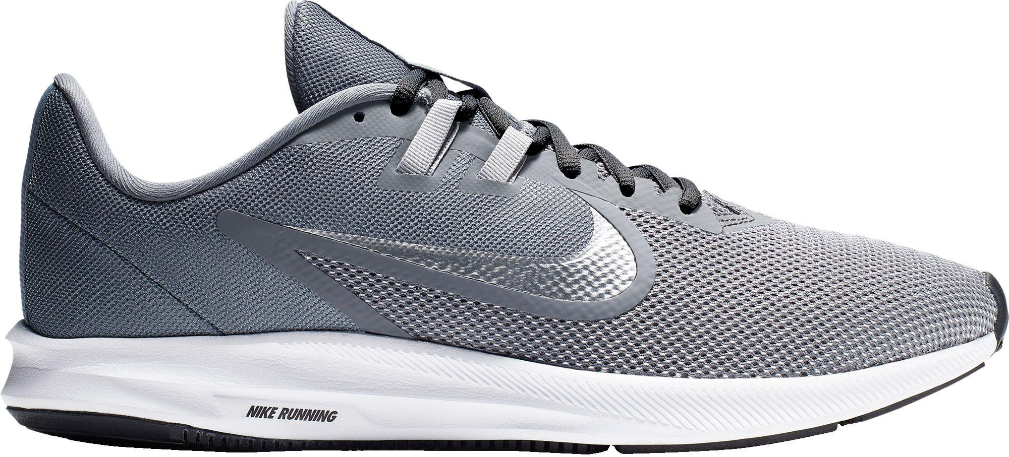 Nike Rubber Downshifter 9 Running Shoes in Grey/Silver (Gray) for Men