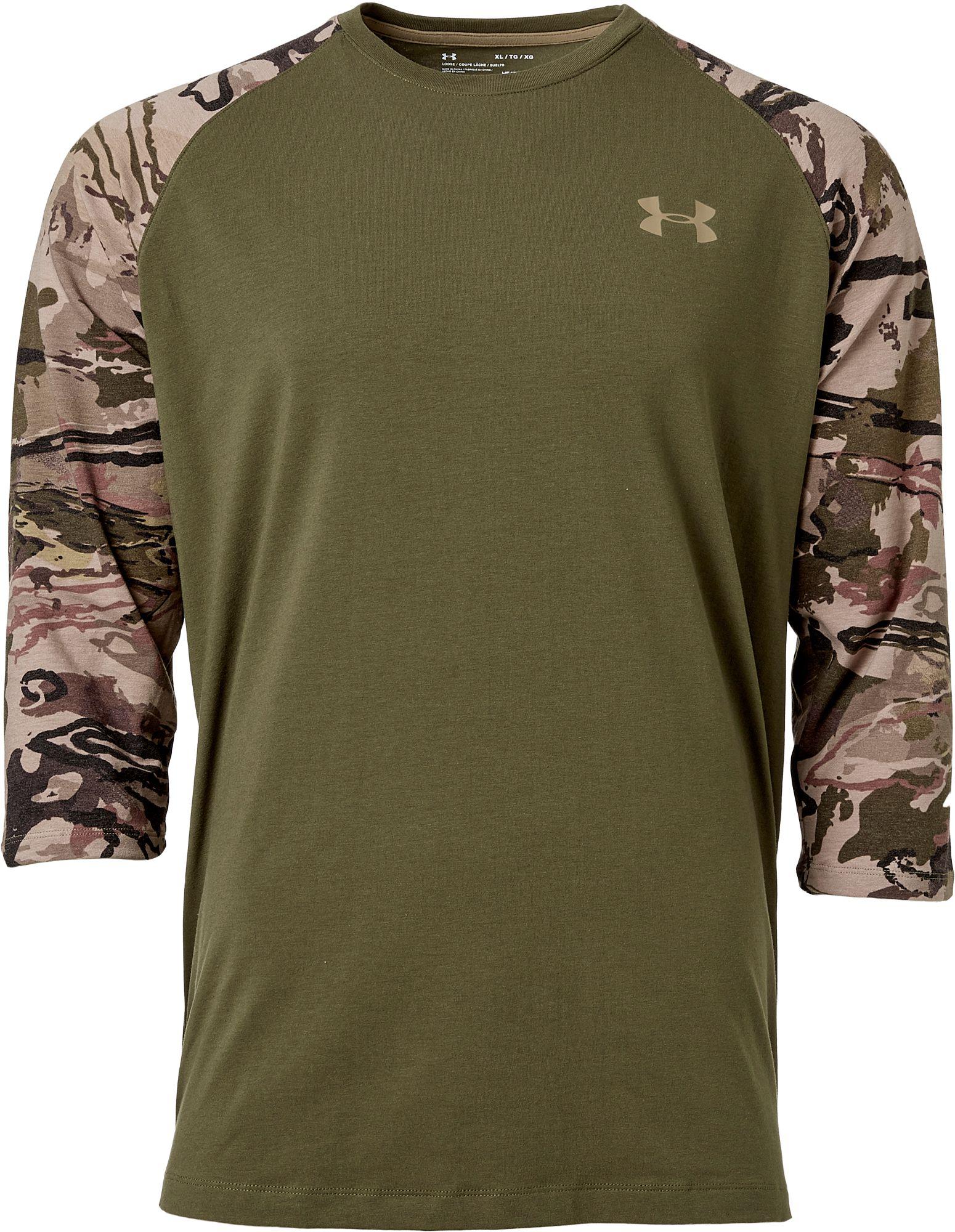 Under Armour Cotton Ridge Reaper Hunting Long Sleeve Shirt in Marine od