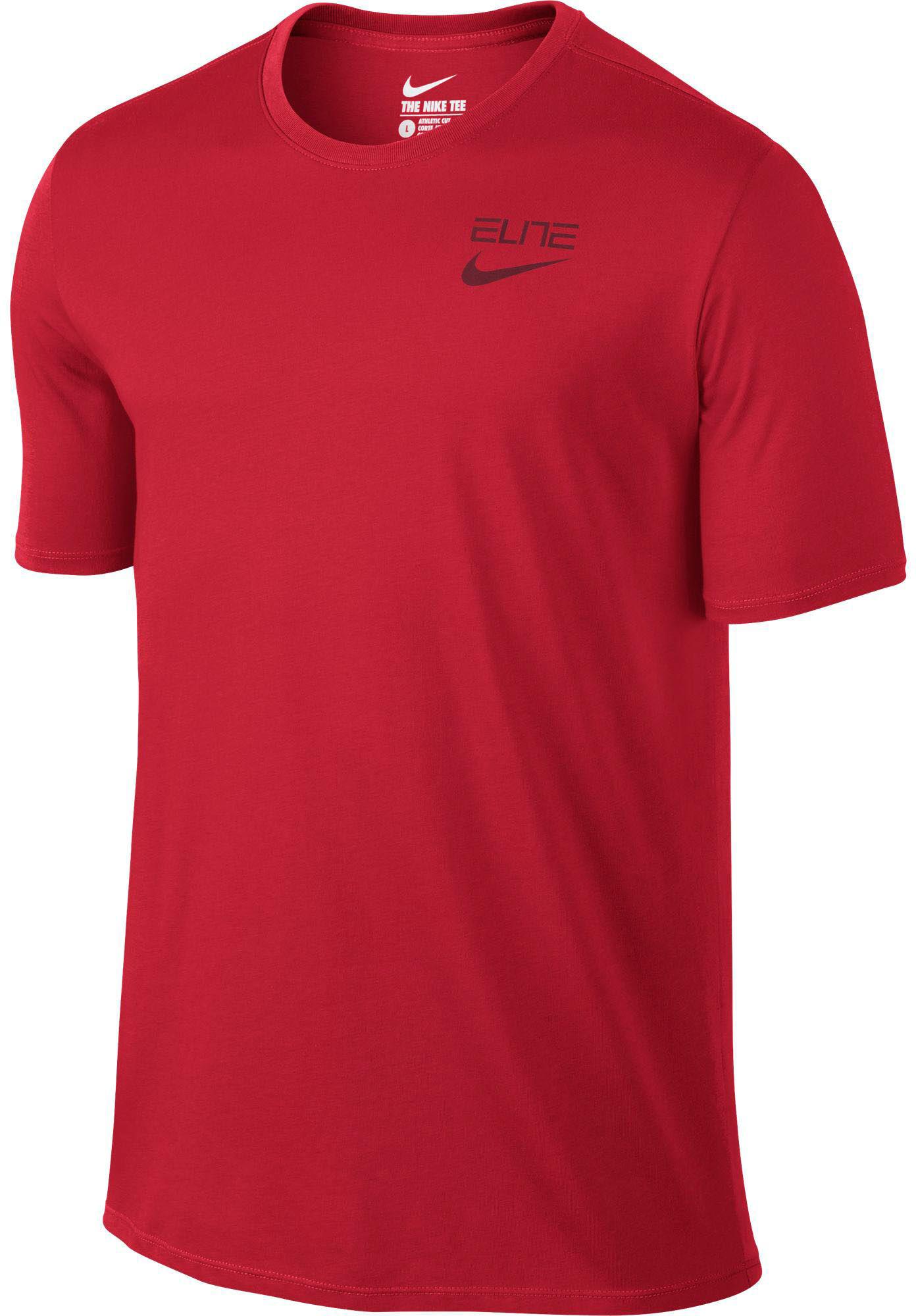 Nike Elite Back Stripe Graphic Basketball T-shirt in Red for Men - Lyst