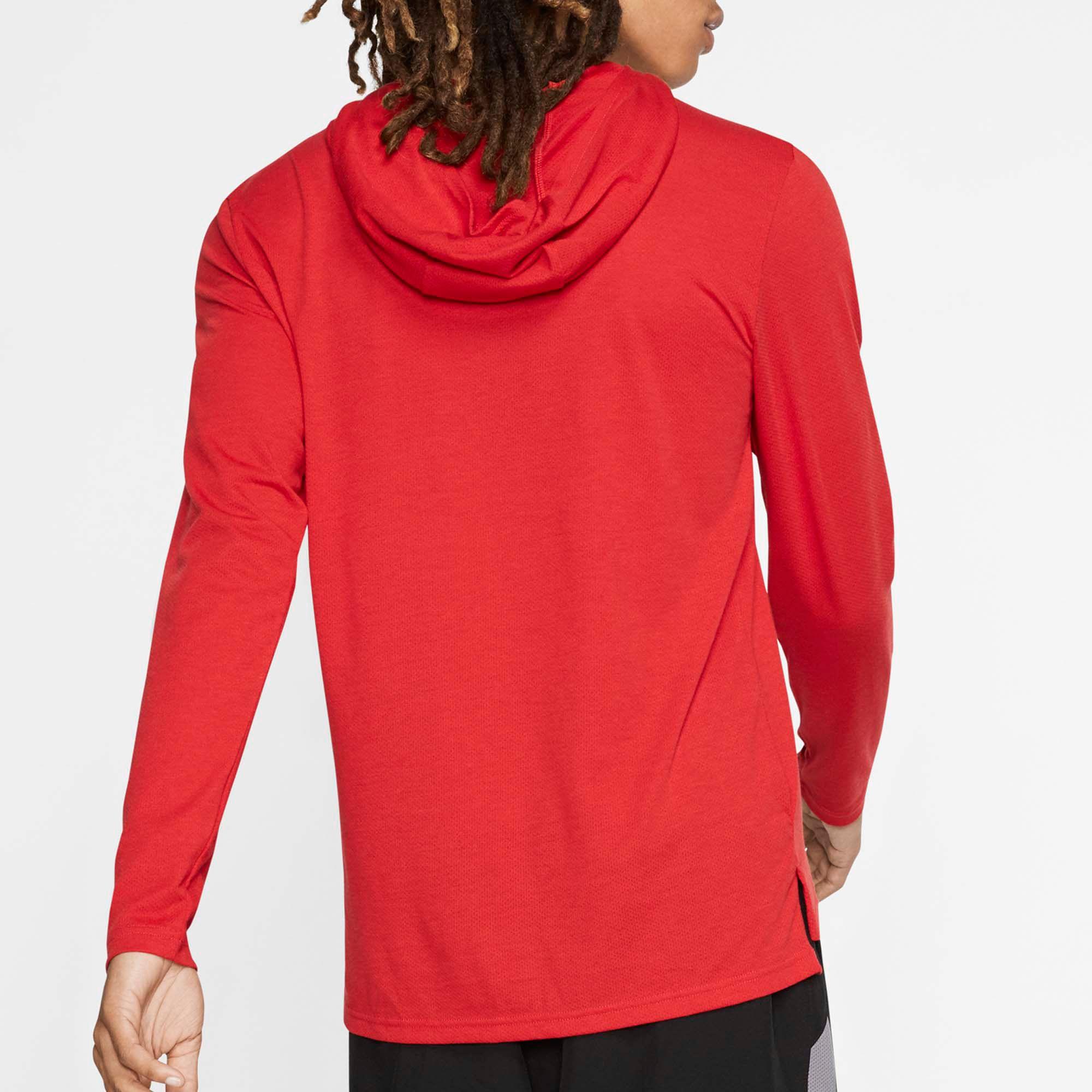 nike men's hyper dry hooded long sleeve tee