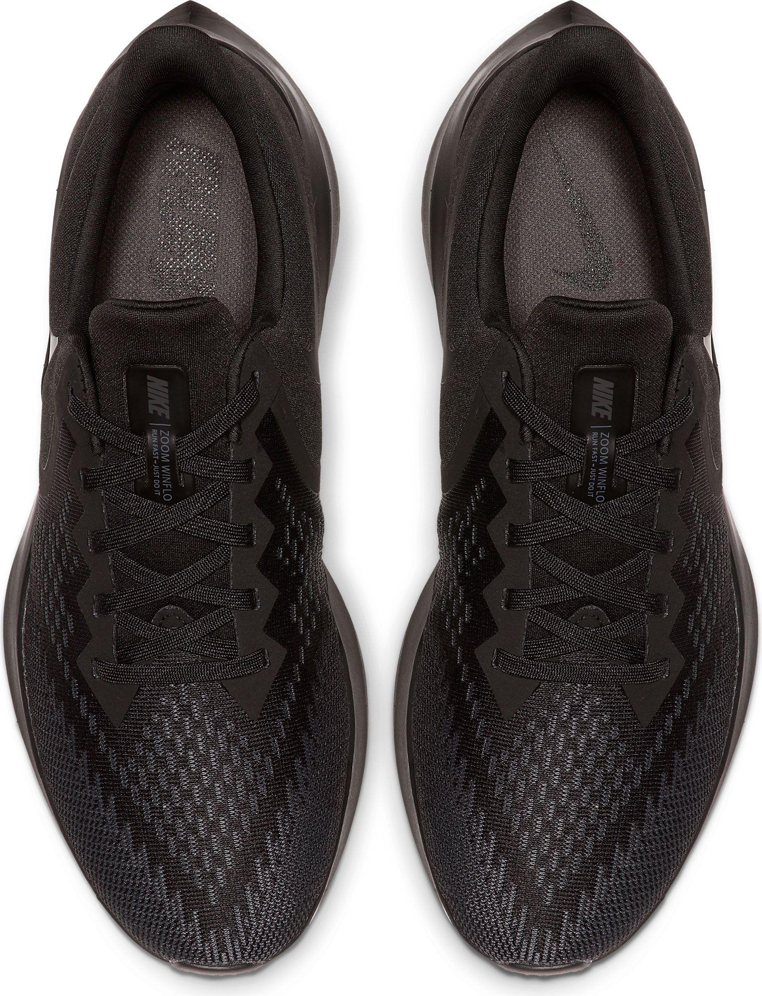Nike Rubber Zoom Winflo 6 Running Shoes in Black/Anthracite (Black) for ...