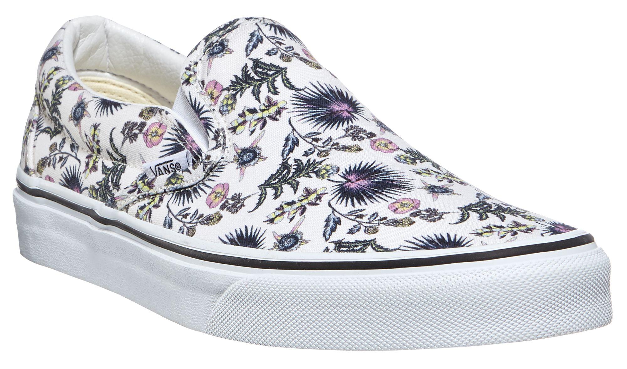 slip on vans flowers