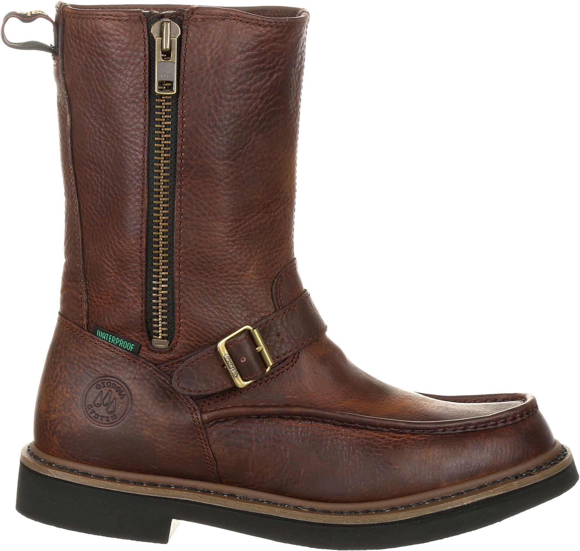 Georgia Boot Leather Georgia Boot Side Zip Wellington Waterproof Work ...