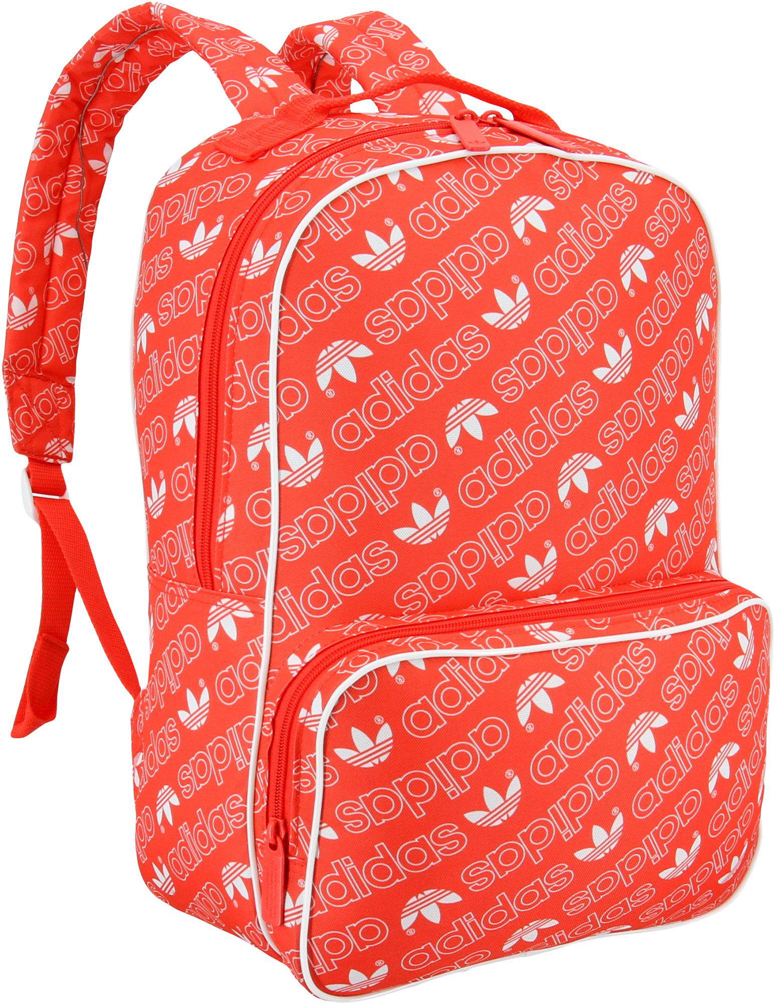 red and white adidas backpack