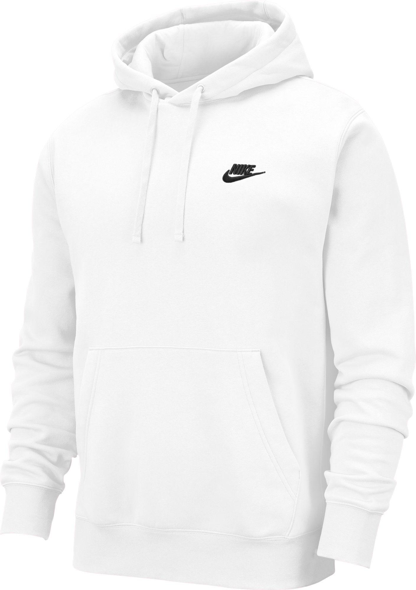  Nike  Sportswear  Club Fleece Hoodie  in White White Black 