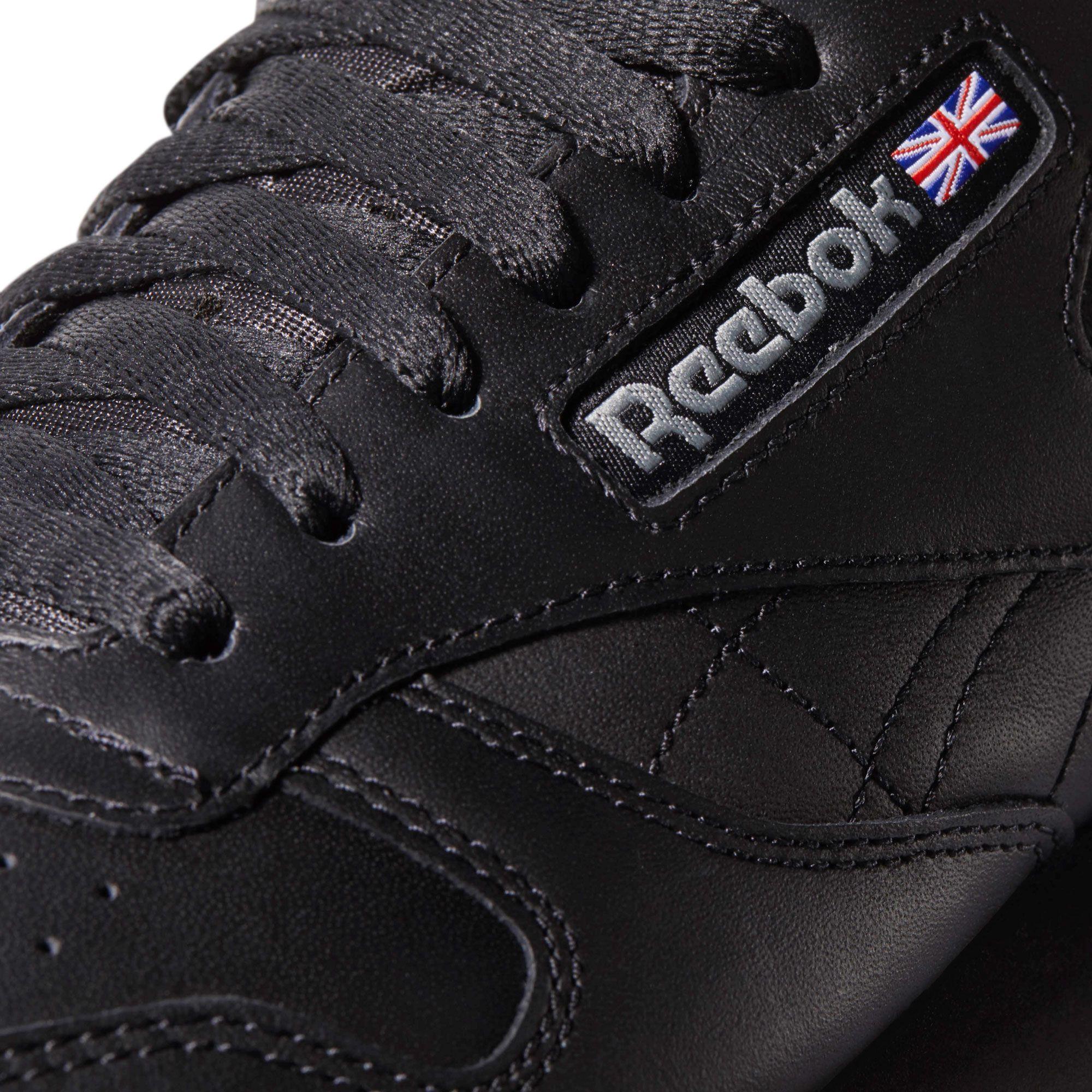 reebok shoes black leather