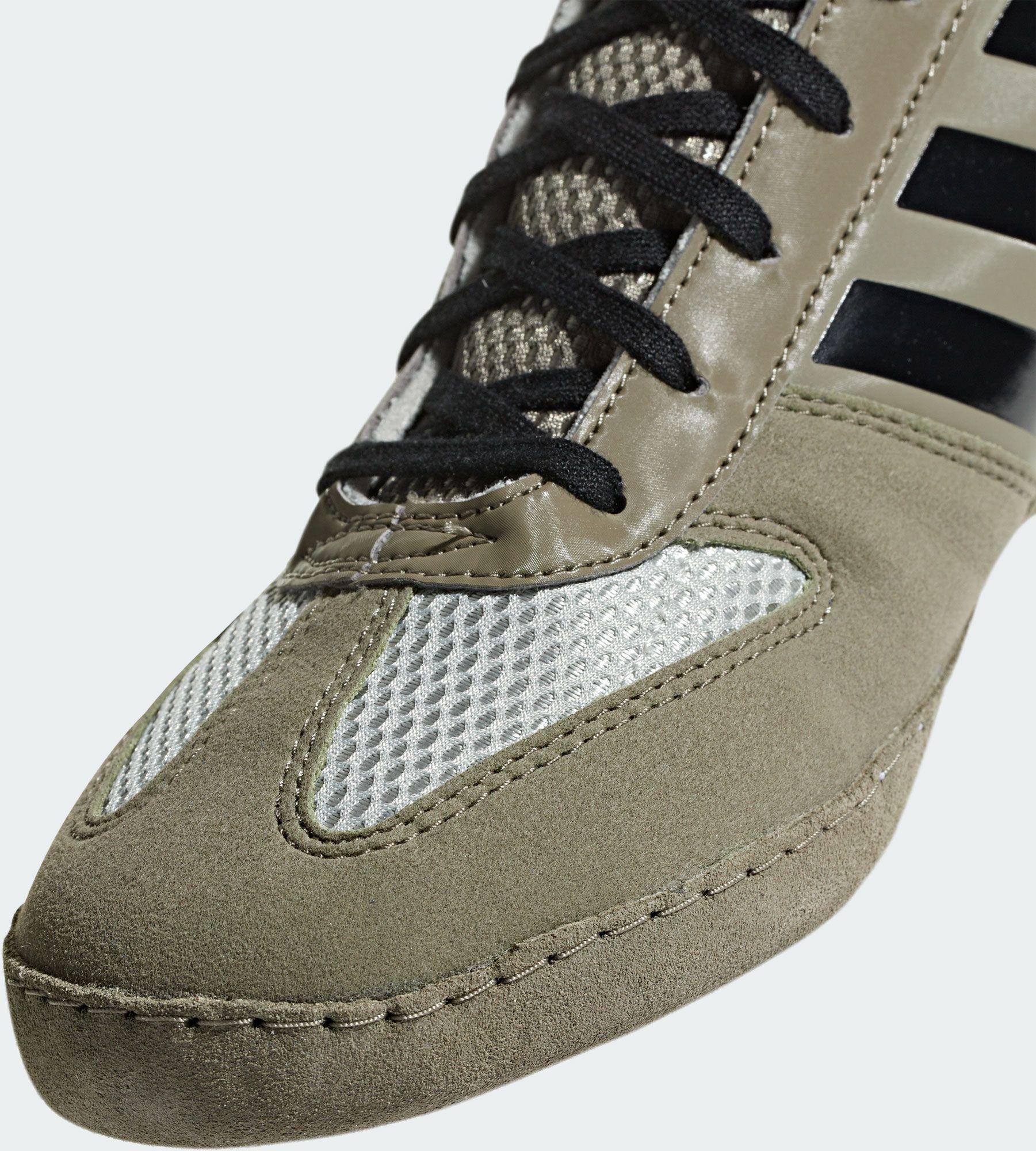 adidas Suede Combat Speed V Wrestling Shoes in Grey/Black (Gray) for