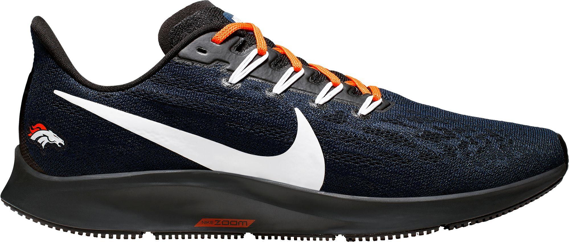 Nike Denver Broncos Air Zoom Pegasus 36 Running Shoes in Navy/White