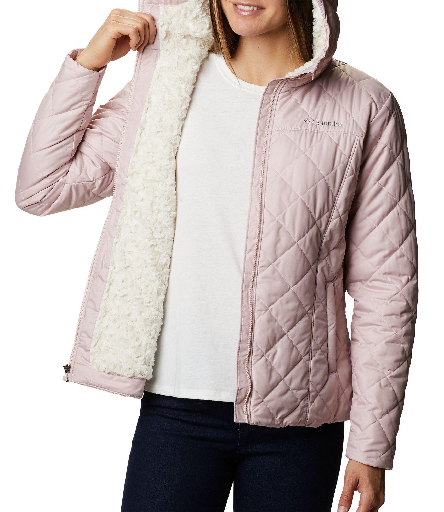 Columbia Fleece Copper Crest Hooded Jacket in Pink Lyst