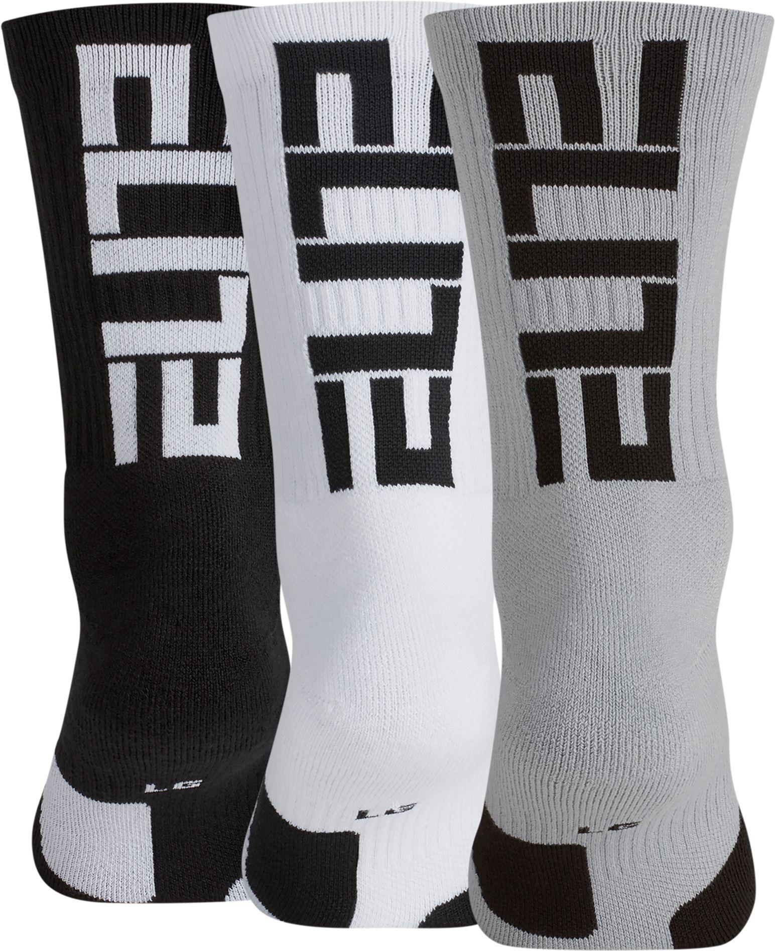 nike elite basketball crew socks 3 pack
