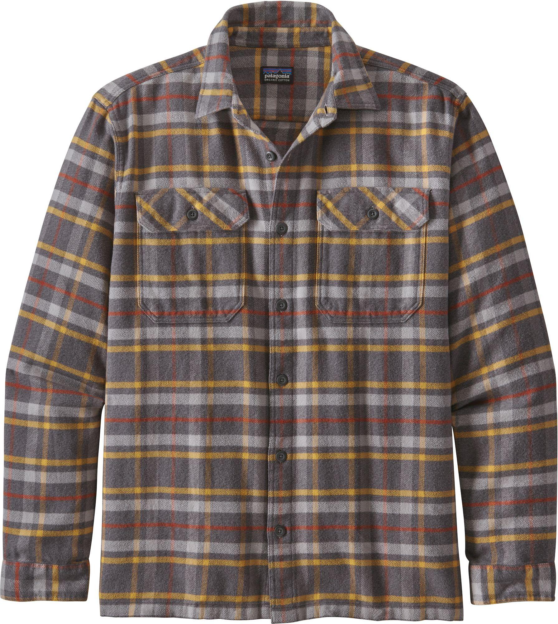 Patagonia Fjord Flannel Button Up Long Sleeve Shirt in Gray for Men Lyst