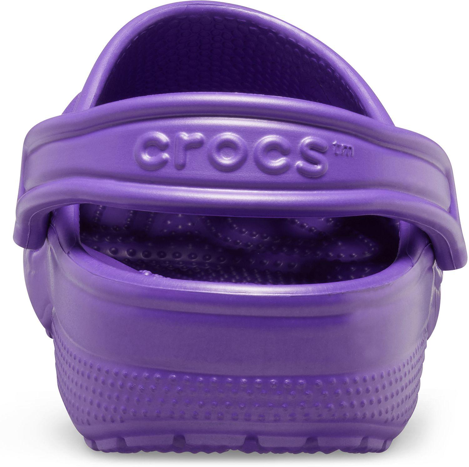 crocs neon purple