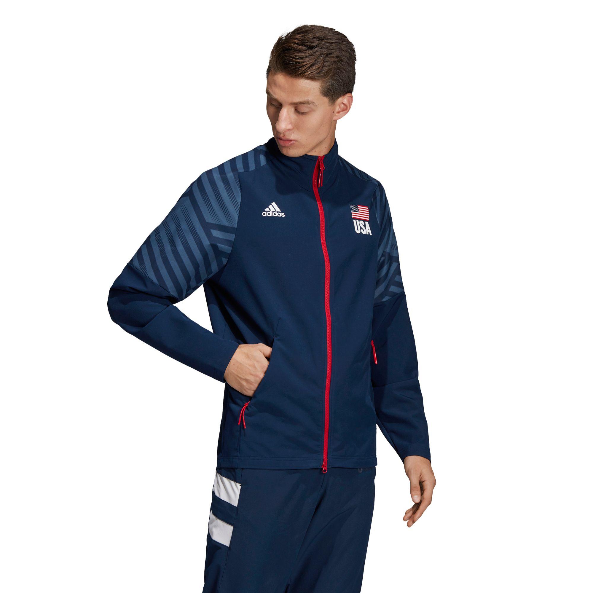 adidas Usa Volleyball Warmup Jacket in Blue for Men Lyst