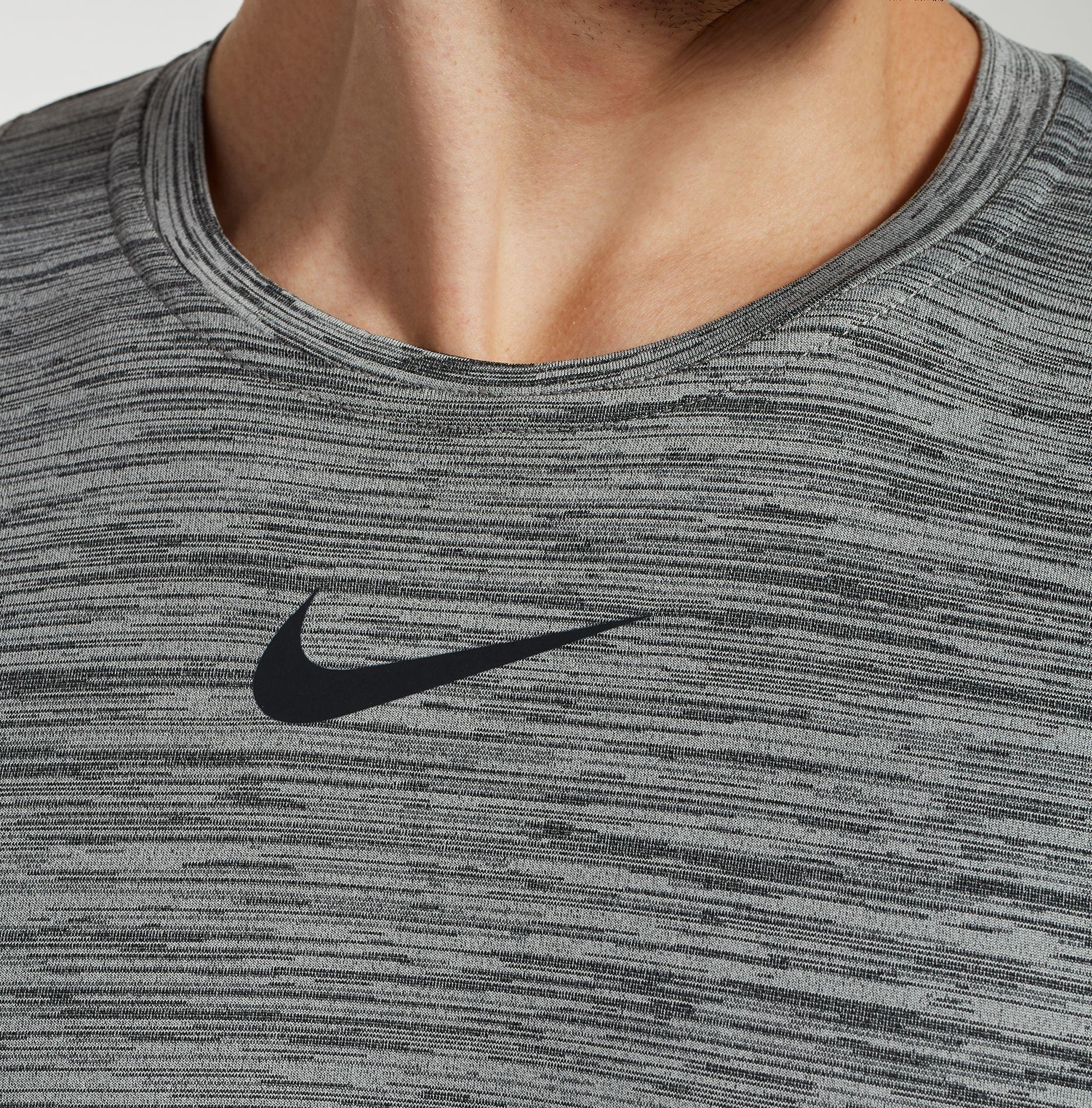 nike men's pro heather long sleeve fitted shirt