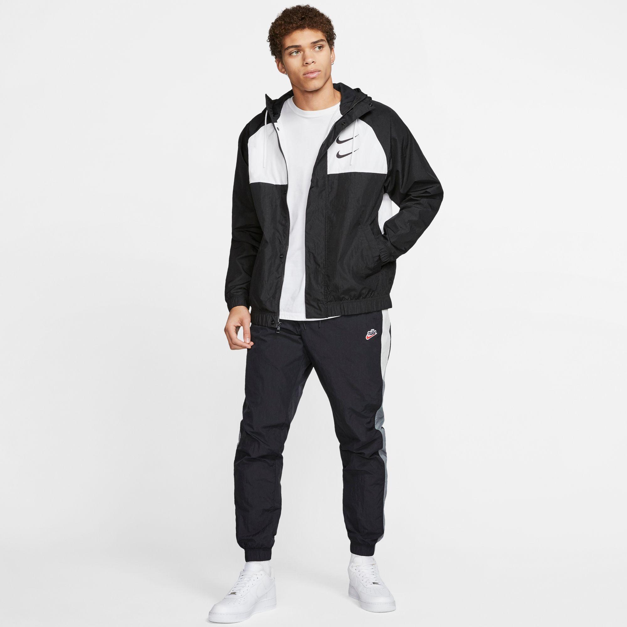men's woven hooded jacket nike sportswear swoosh