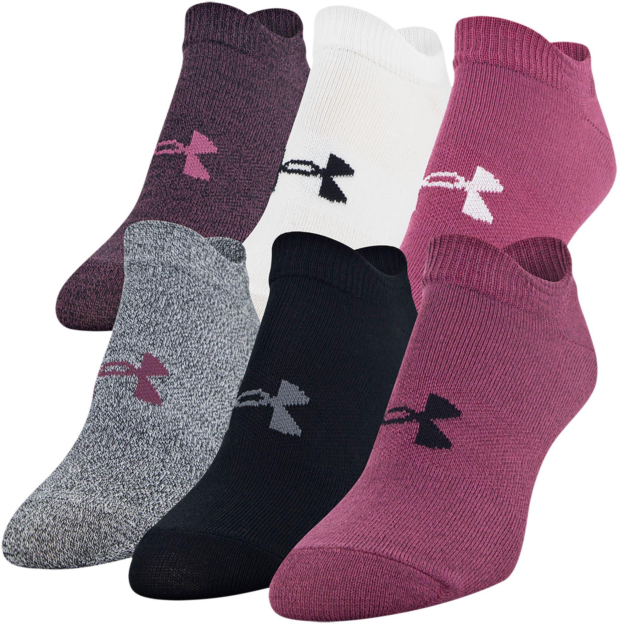 Under Armour Essential 2.0 No Show Socks 6 Pack in Purple - Lyst