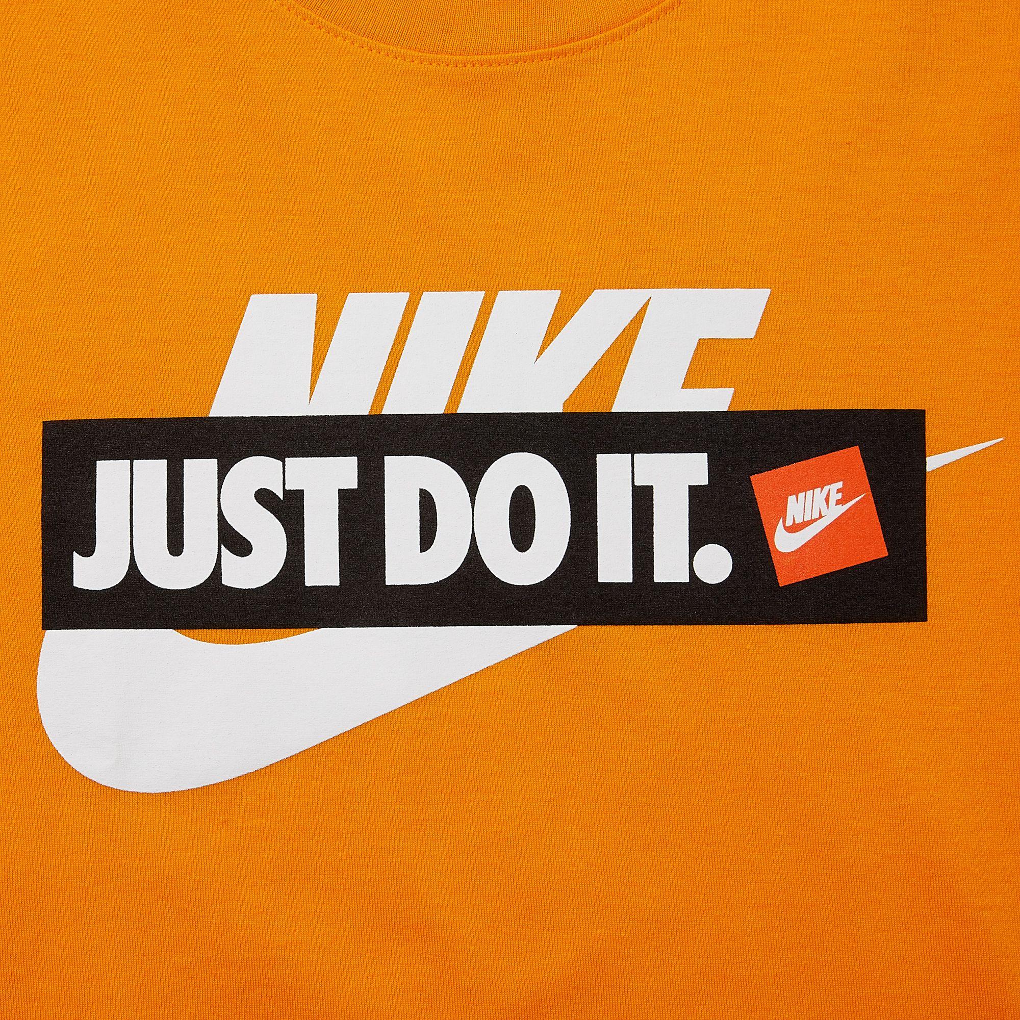 Nike Cotton Sportswear Just Do It Graphic Tee in Orange for Men - Lyst