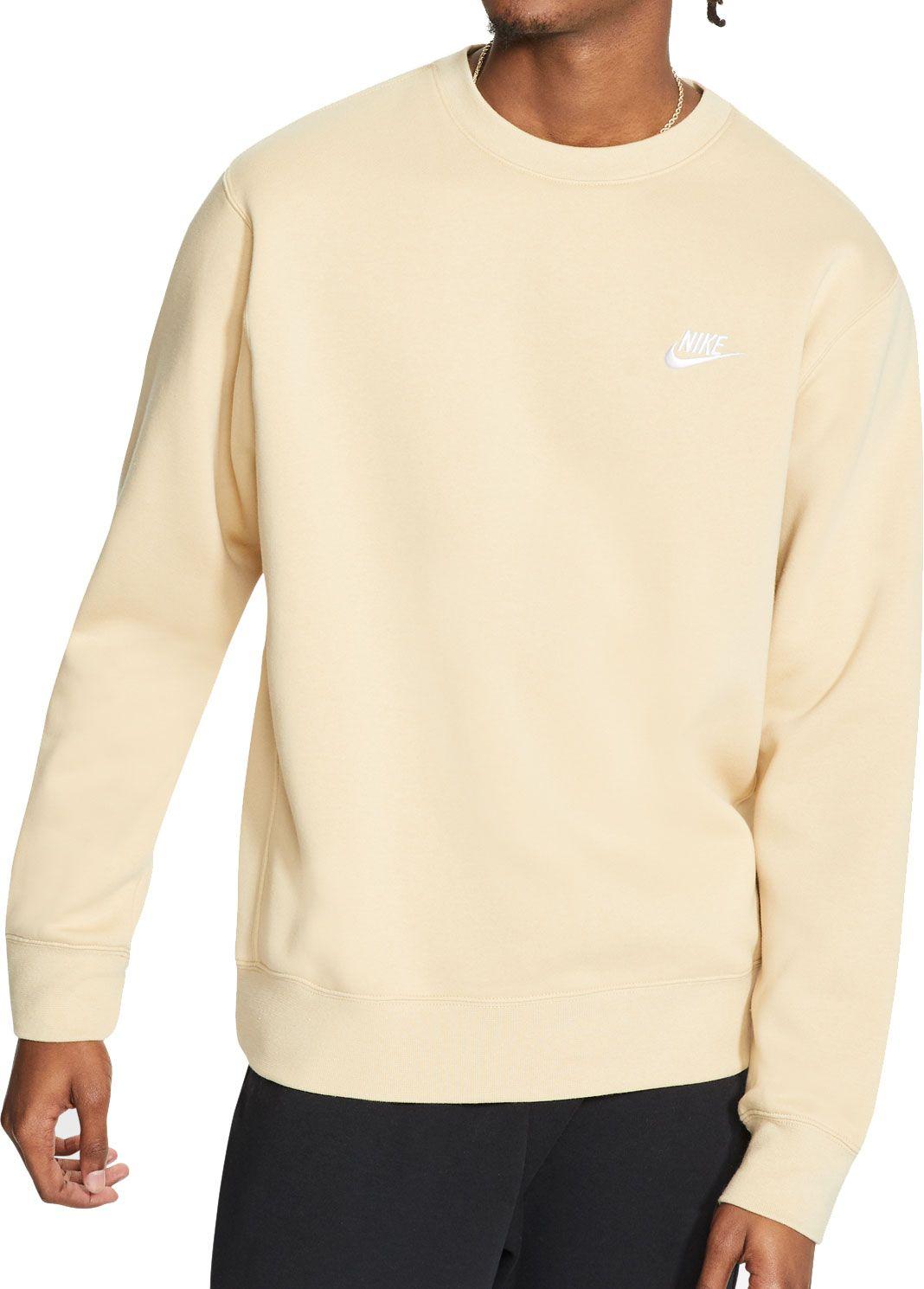 Nike Fleece Sportswear Club Crewneck Sweatshirt (regular And Big & Tall) in Natural for Men - Lyst