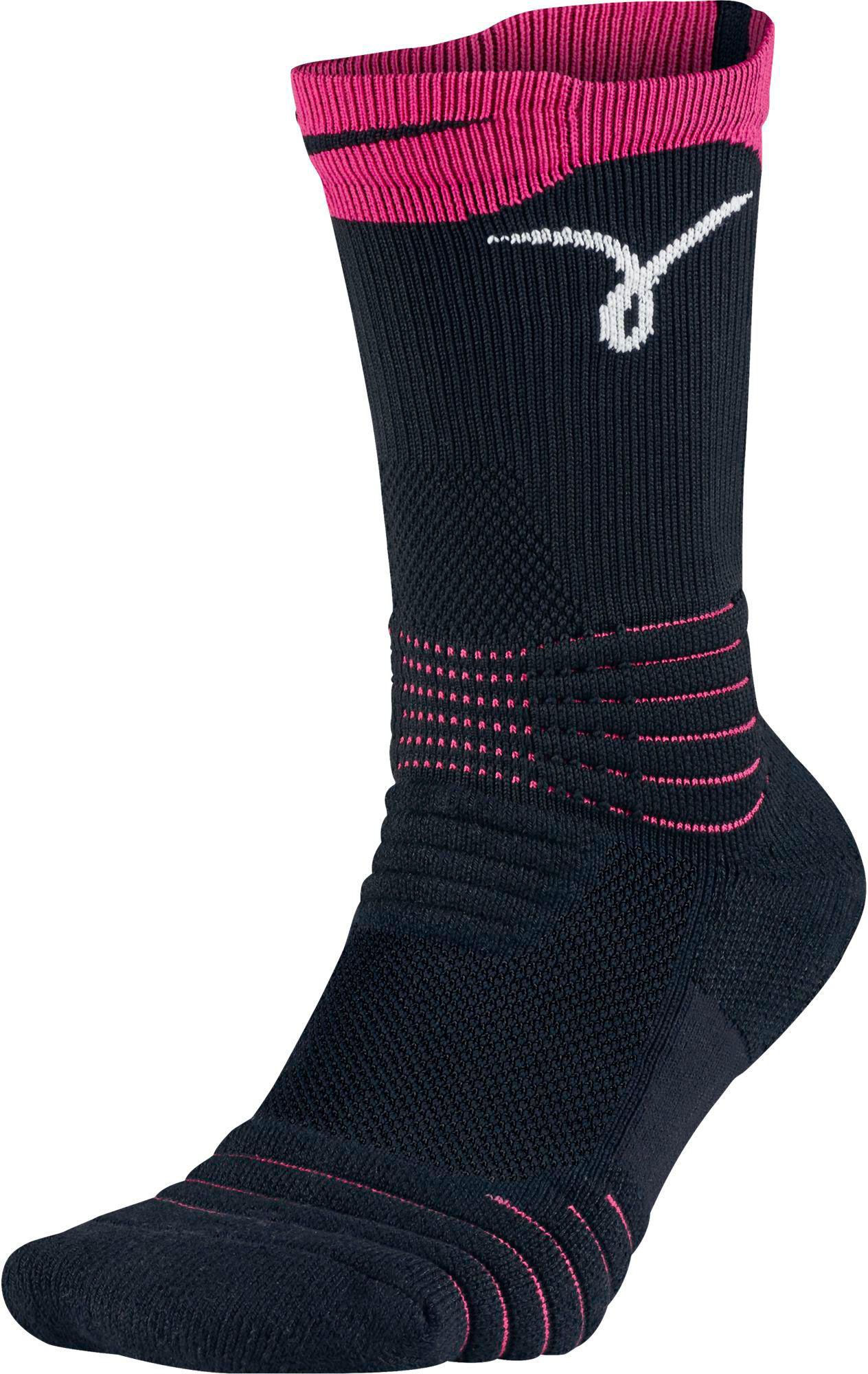 Nike Kay Yow Elite Versatility Crew Socks in Black/Vivid Pink (Black) for Men - Lyst
