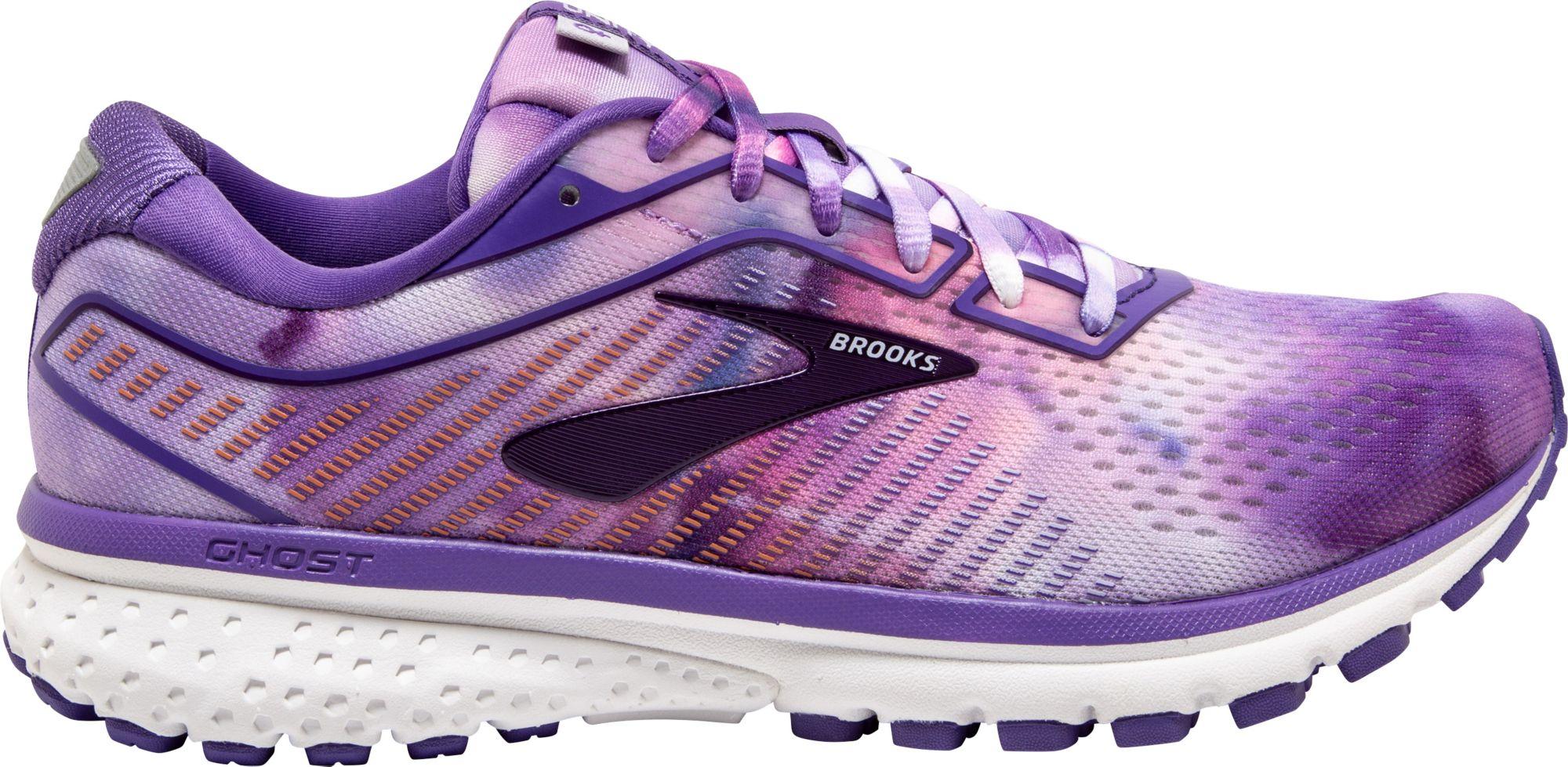 Brooks Ghost 12 Wide Purple Grey Women Running Training Shoes Sneakers 120305 1D 