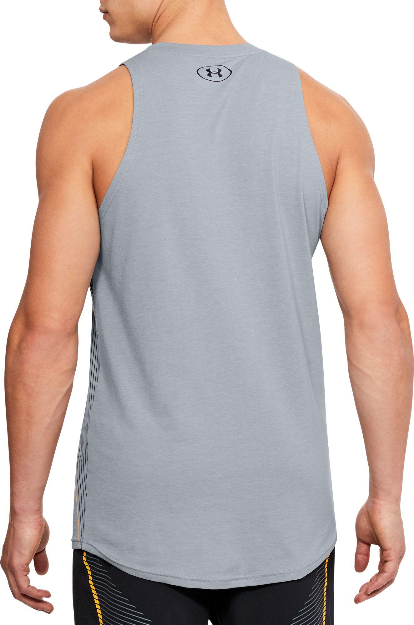 Under Armour Cotton Project Rock Baseline Tank Top in Steel (Gray) for ...