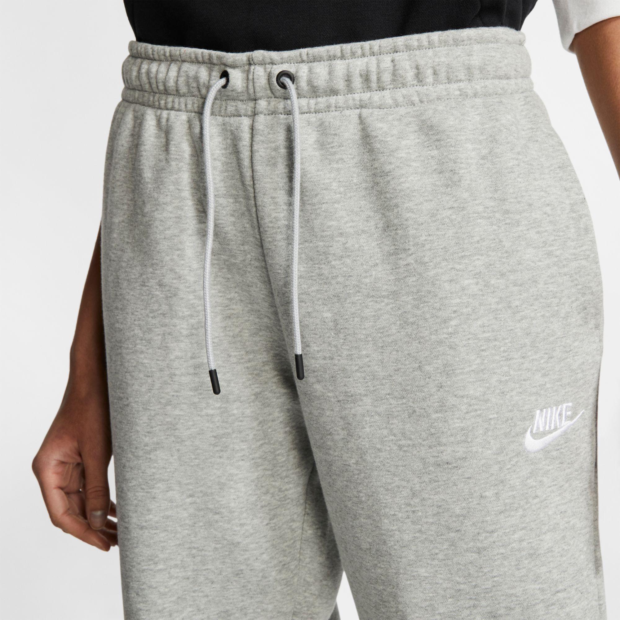 nike sportswear essential fleece pants grey