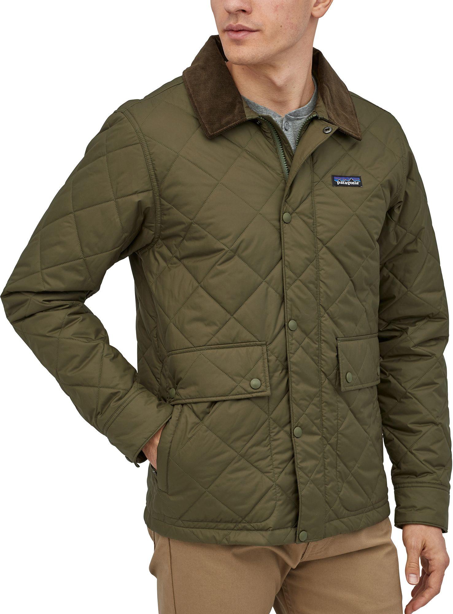 Patagonia Corduroy Diamond Quilted Jacket in Green for Men Lyst