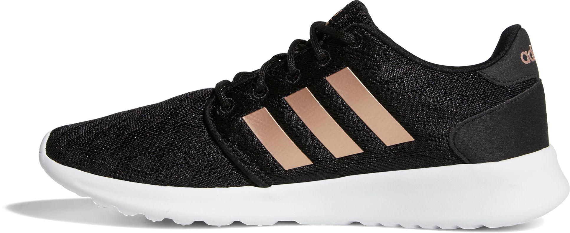 adidas cloudfoam qt racer black and gold
