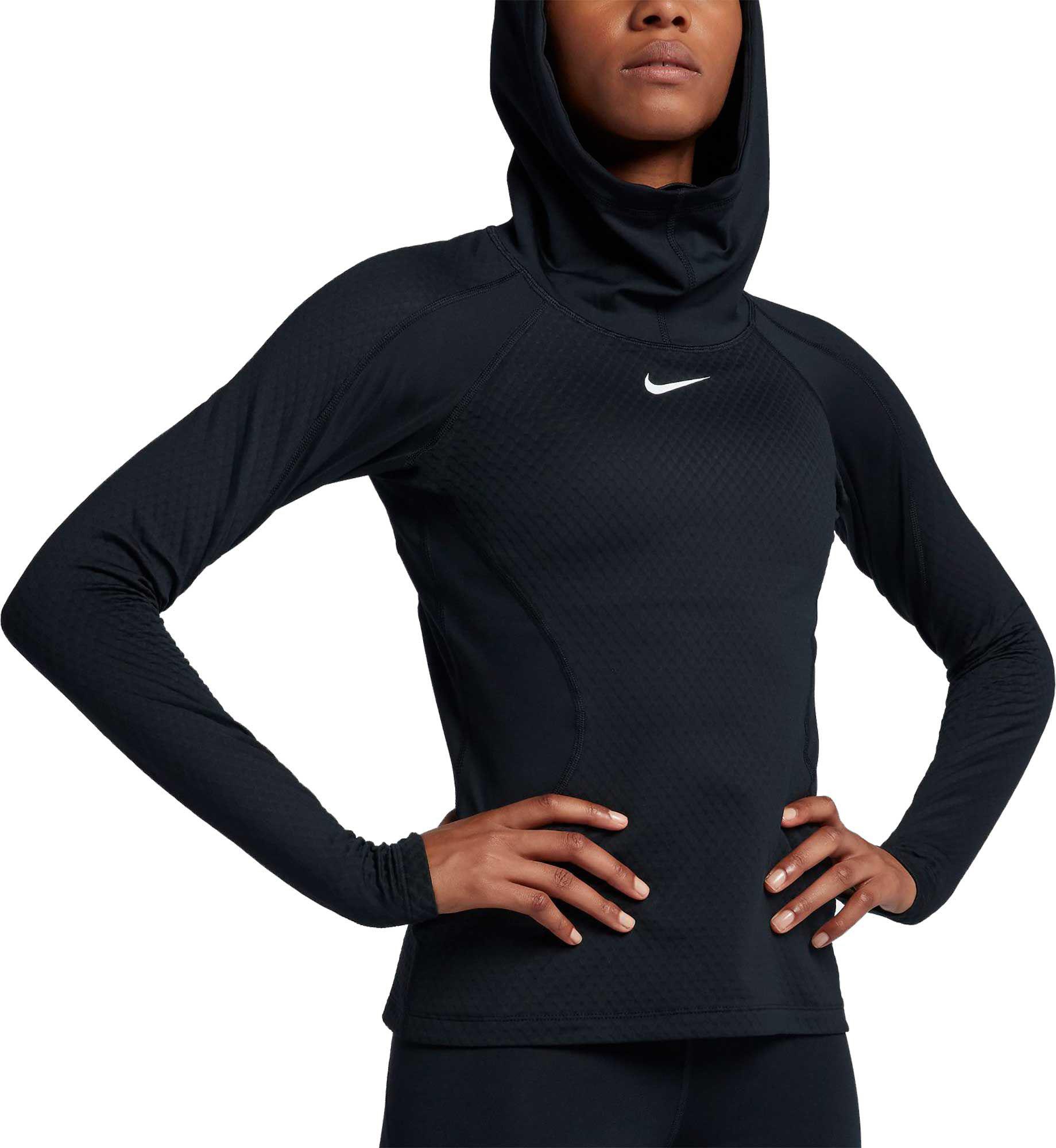 nike pro hyperwarm hooded women's training hoodie