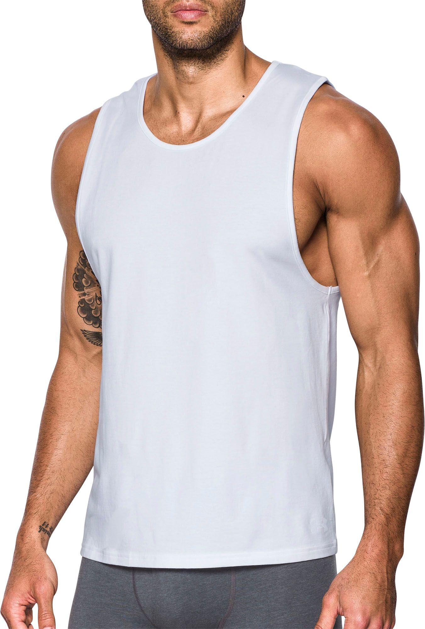 Under Armour Synthetic Charged Cotton® Tank Undershirt - 2-pack in White  for Men - Lyst