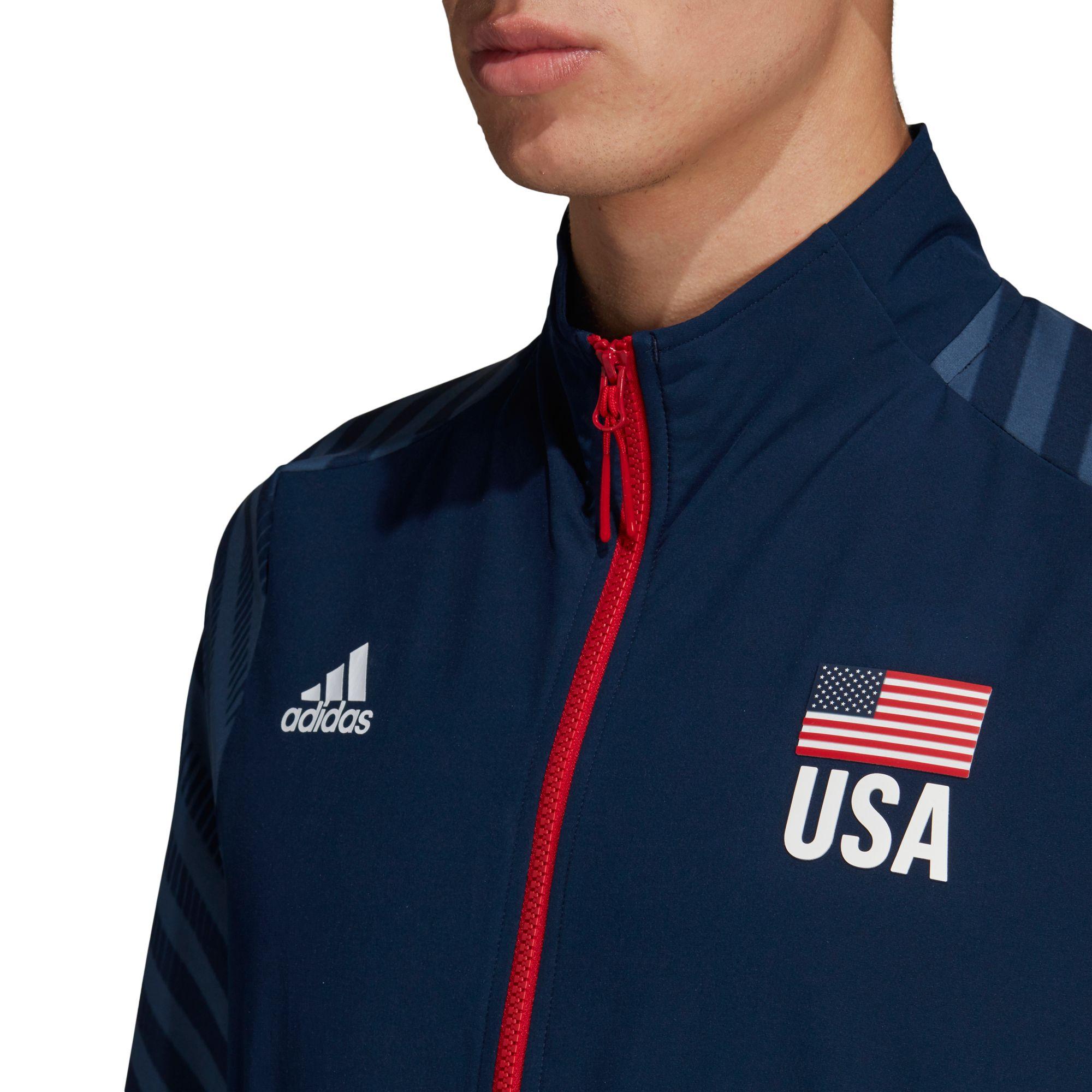 adidas Usa Volleyball Warmup Jacket in Blue for Men Lyst