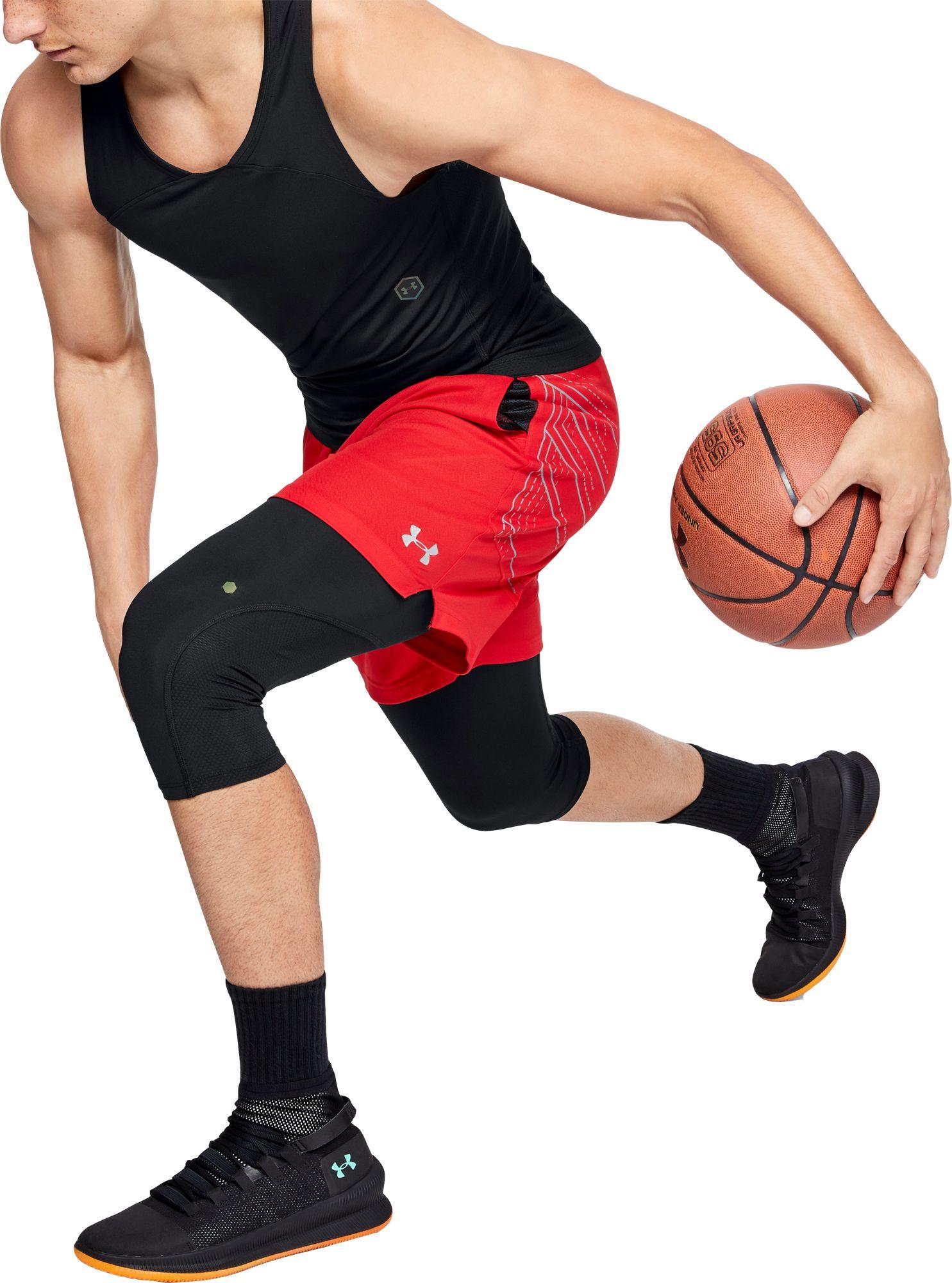 Under Armour Synthetic Rush Select Basketball Knee Tights (regular And Big & Tall) in Black
