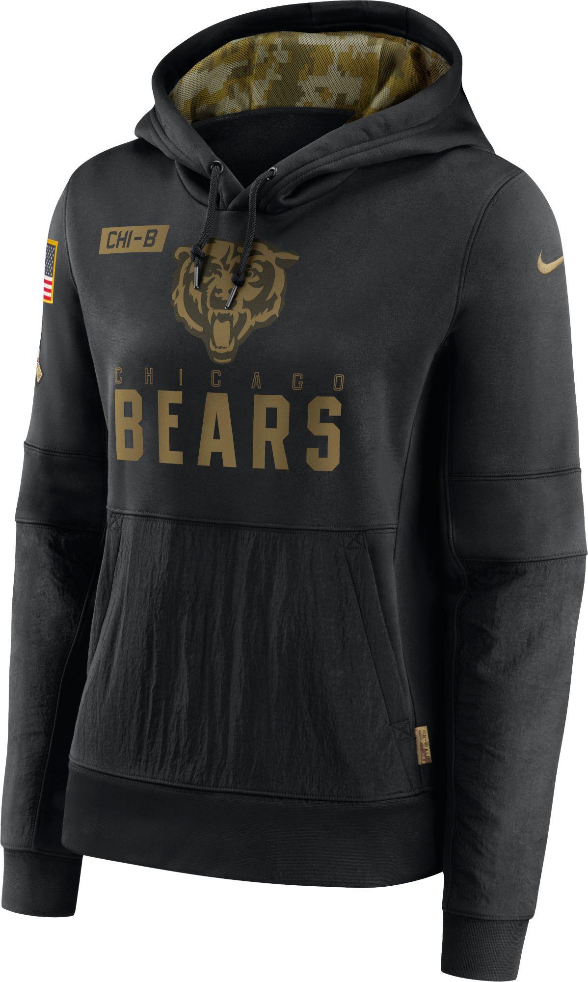 Nike Salute To Service Chicago Bears Black Therma-fit Pullover Hoodie ...