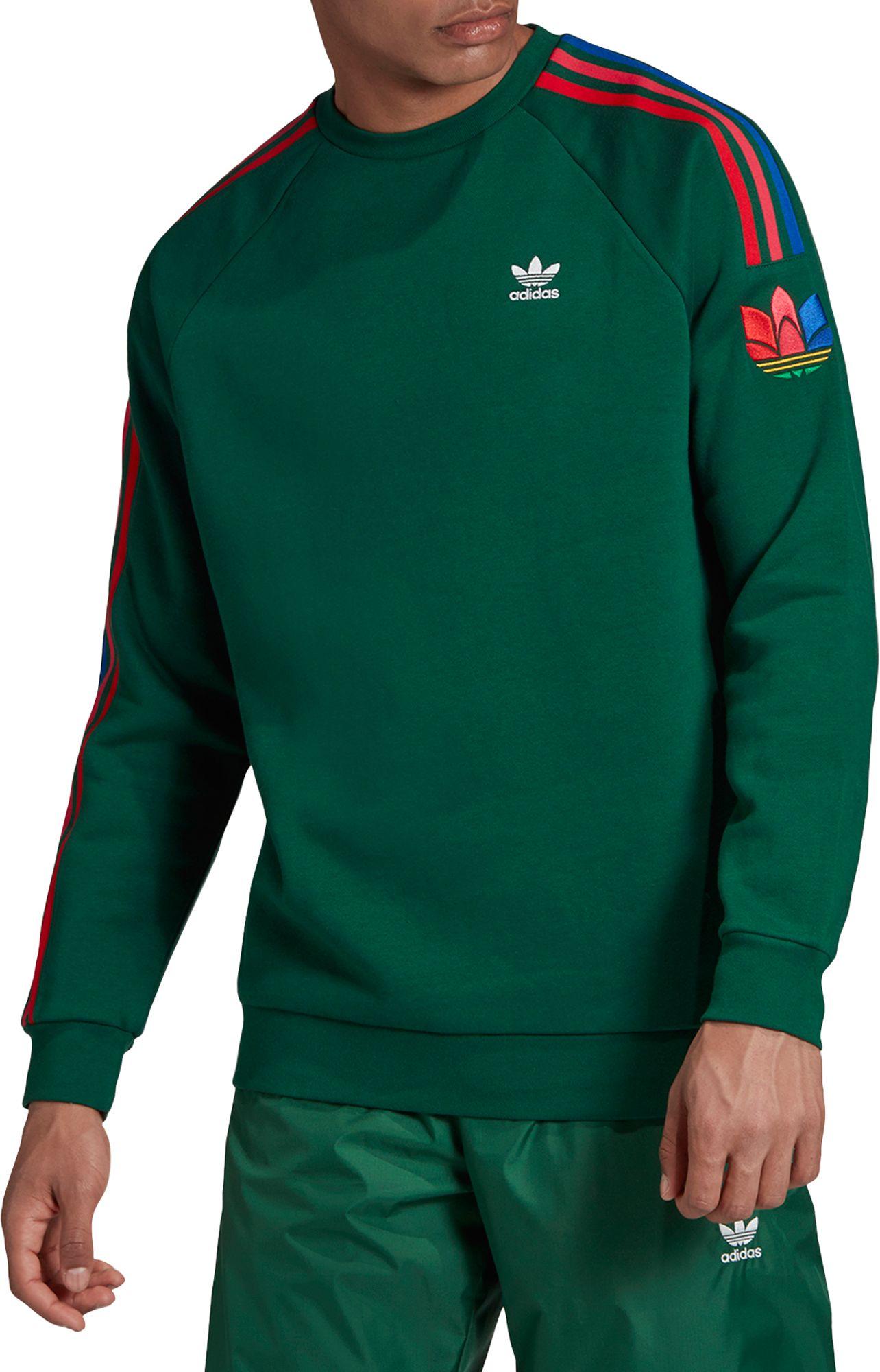 adidas Fleece Originals 3d Trefoil 3-stripes Crewneck Sweatshirt in Dark  Green (Green) for Men - Lyst