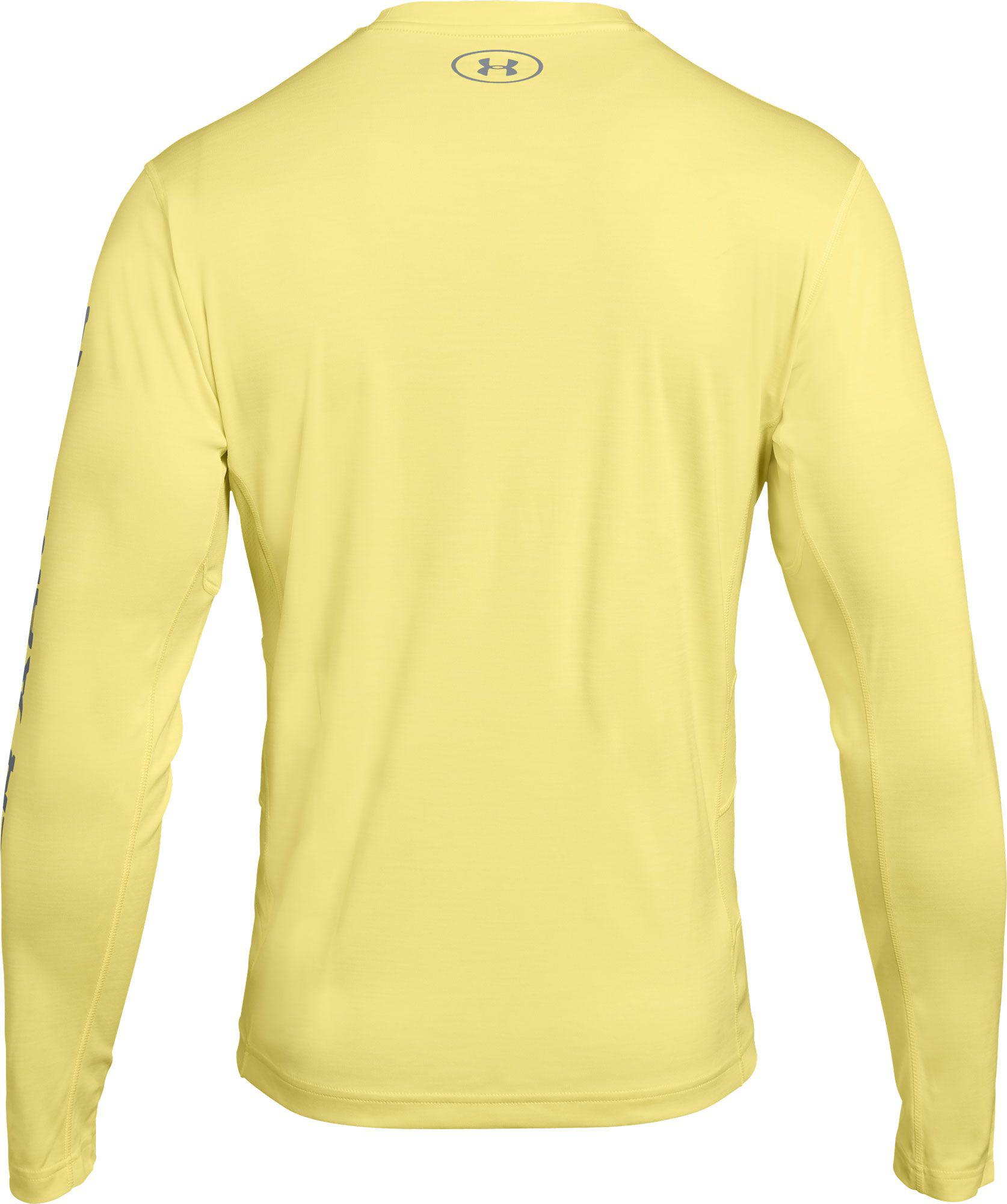 yellow under armour long sleeve shirt