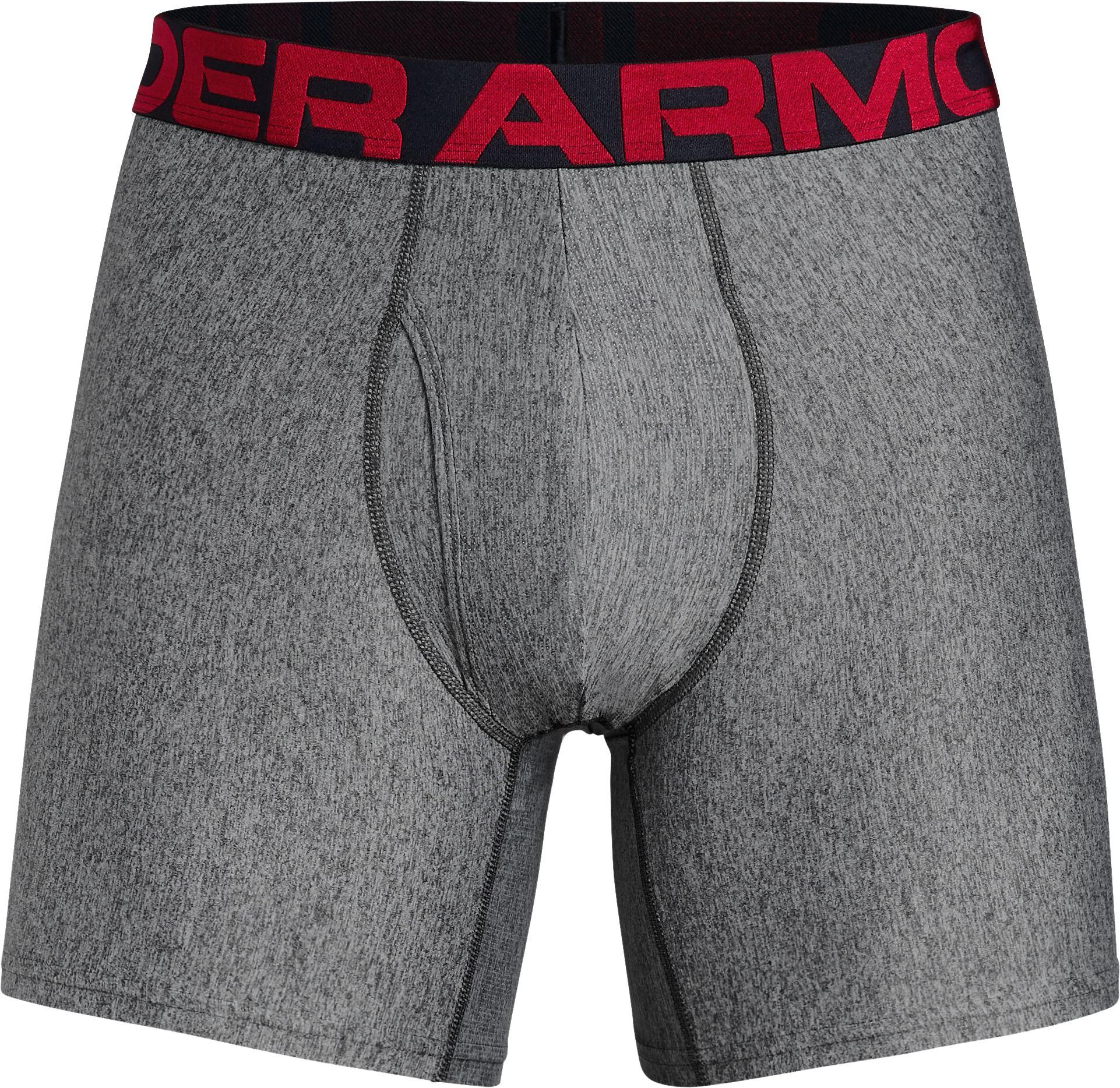 Under Armour Synthetic Tech 9'' Boxerjock Boxer Briefs 2 Pack in Gray