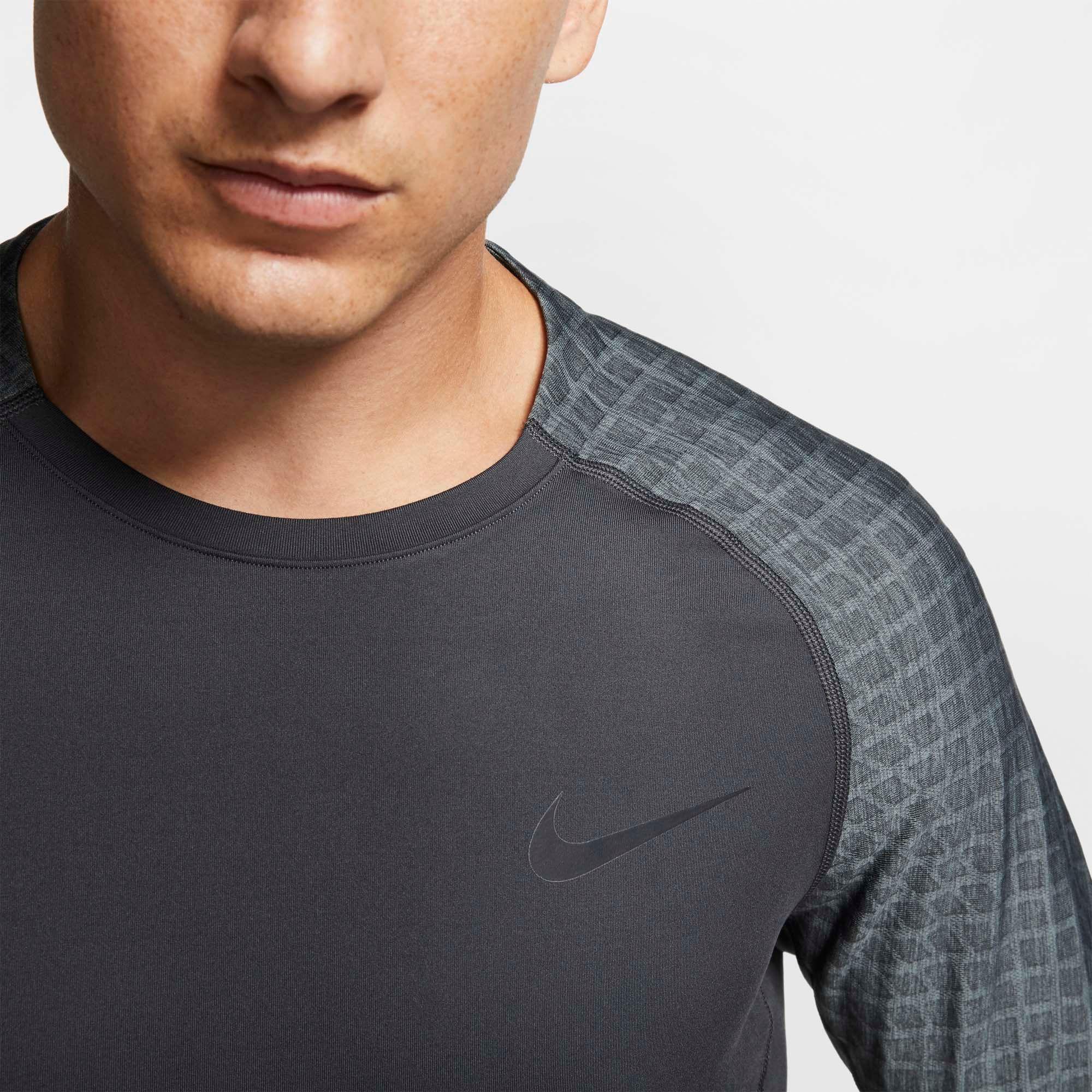 Nike Pro Training Long Sleeve Shirt in dk Smoke Grey/Black (Gray) for ...