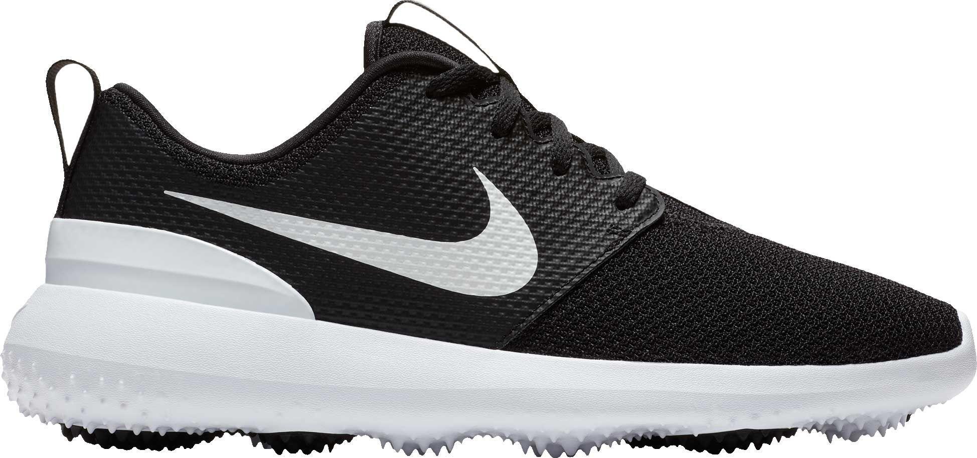 black nike roshe golf shoes