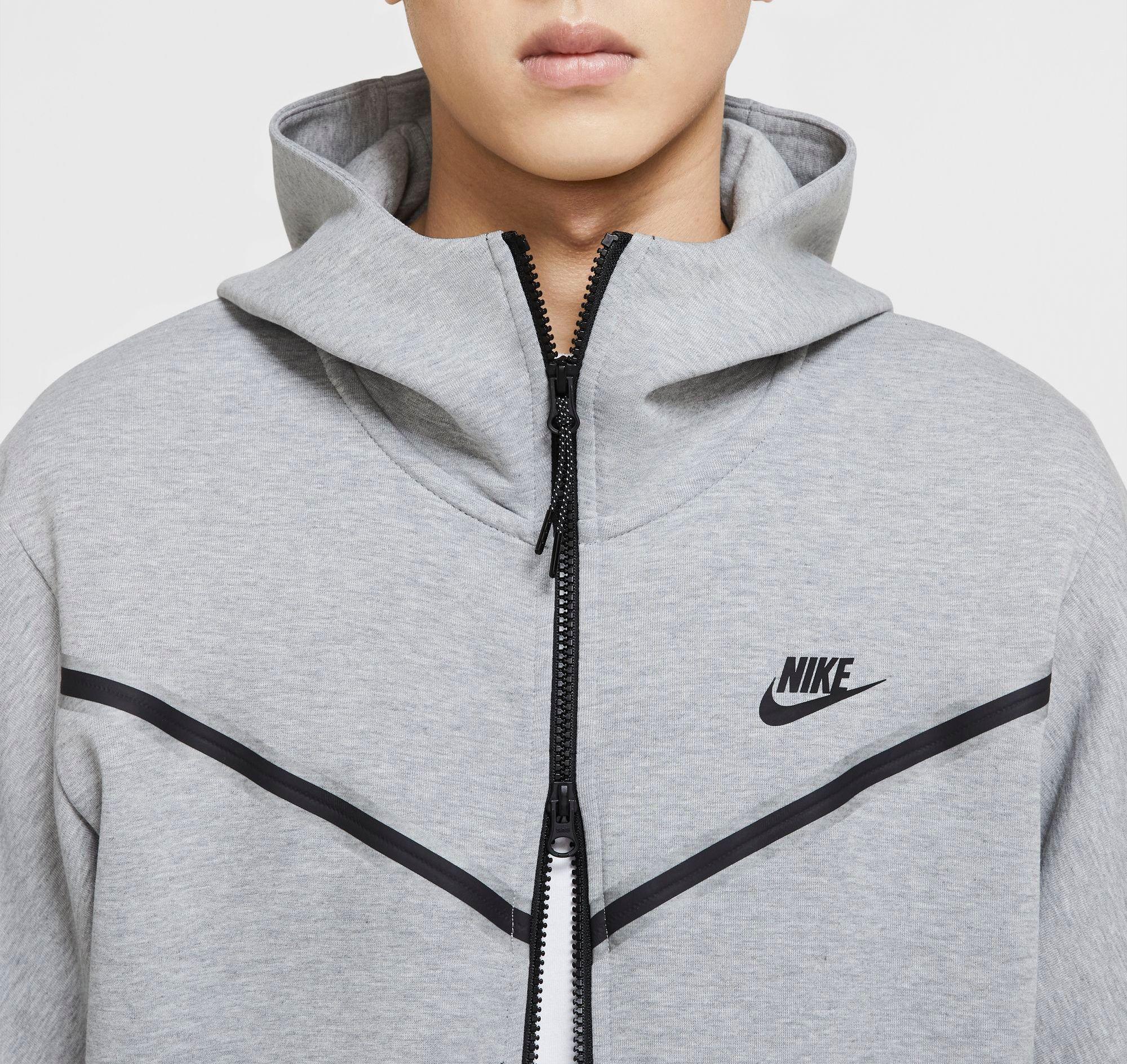 Nike Sportswear Tech Fleece Full-zip Hoodie in dk Grey Heather/Black (Gray)  for Men - Save 12% | Lyst
