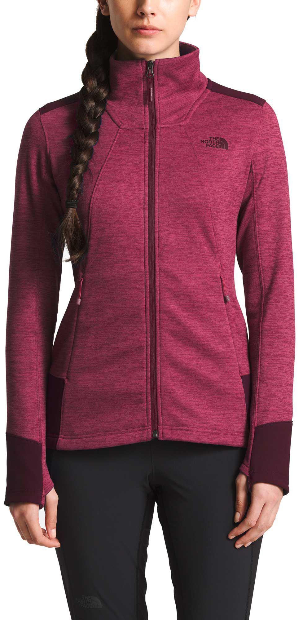 The North Face Shastina Stretch Full Zip Fleece Jacket in Red - Lyst