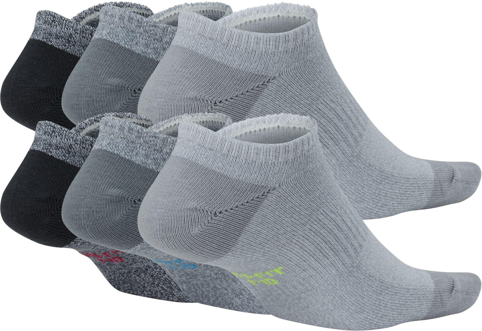 Nike Synthetic 6pk Lightweight No Show Socks in Grey (Gray) - Lyst